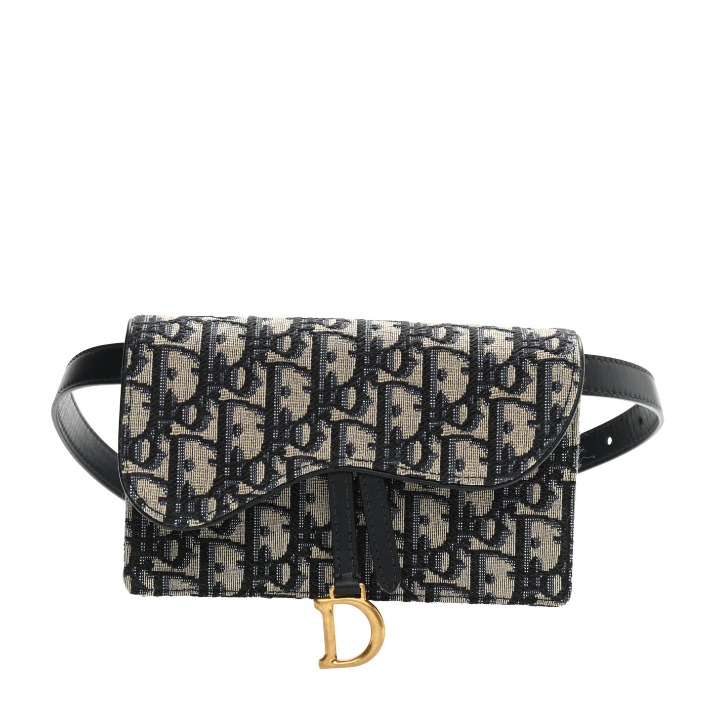 Oblique Saddle Belt Bag Blue