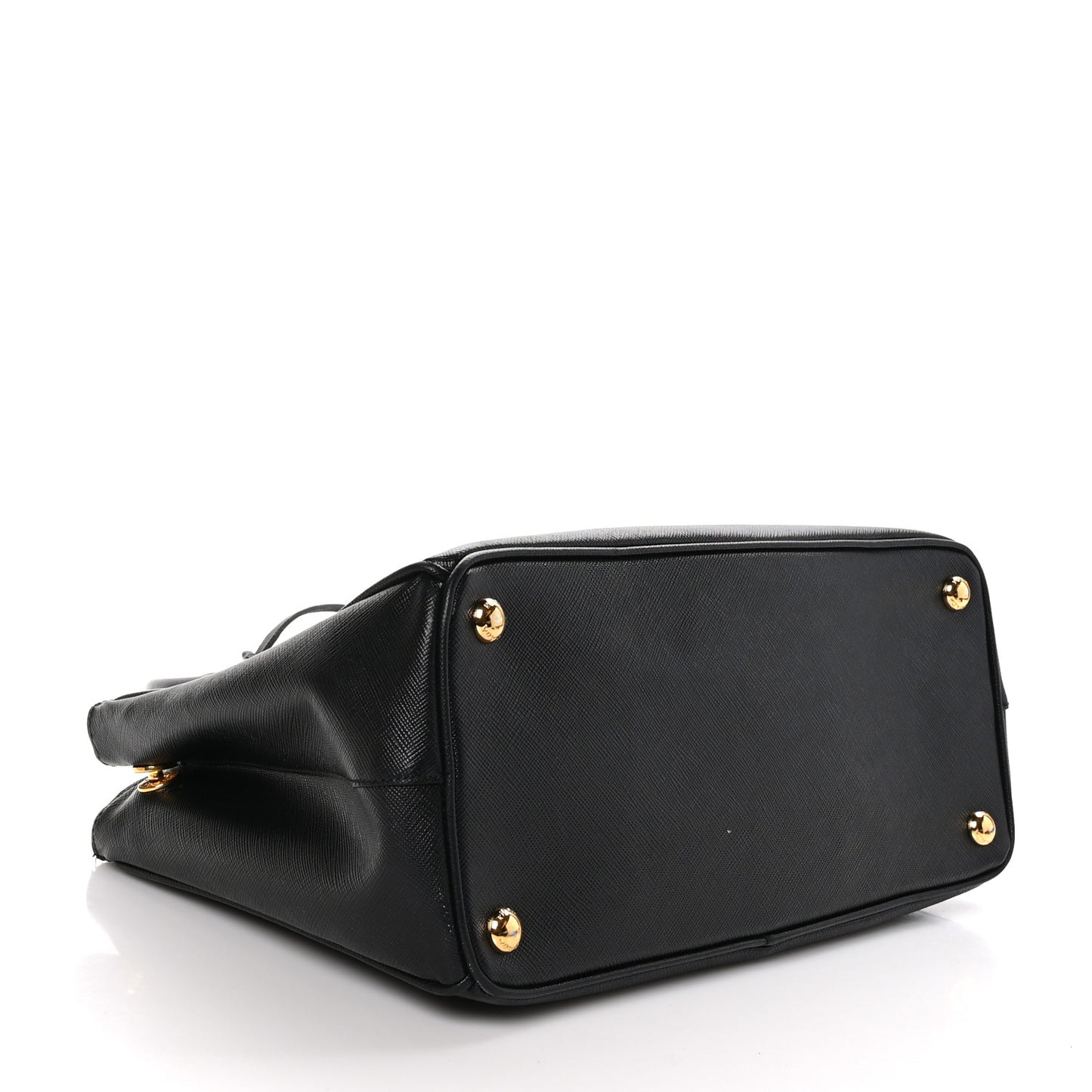 Saffiano Small Galleria Double Zip Tote Black