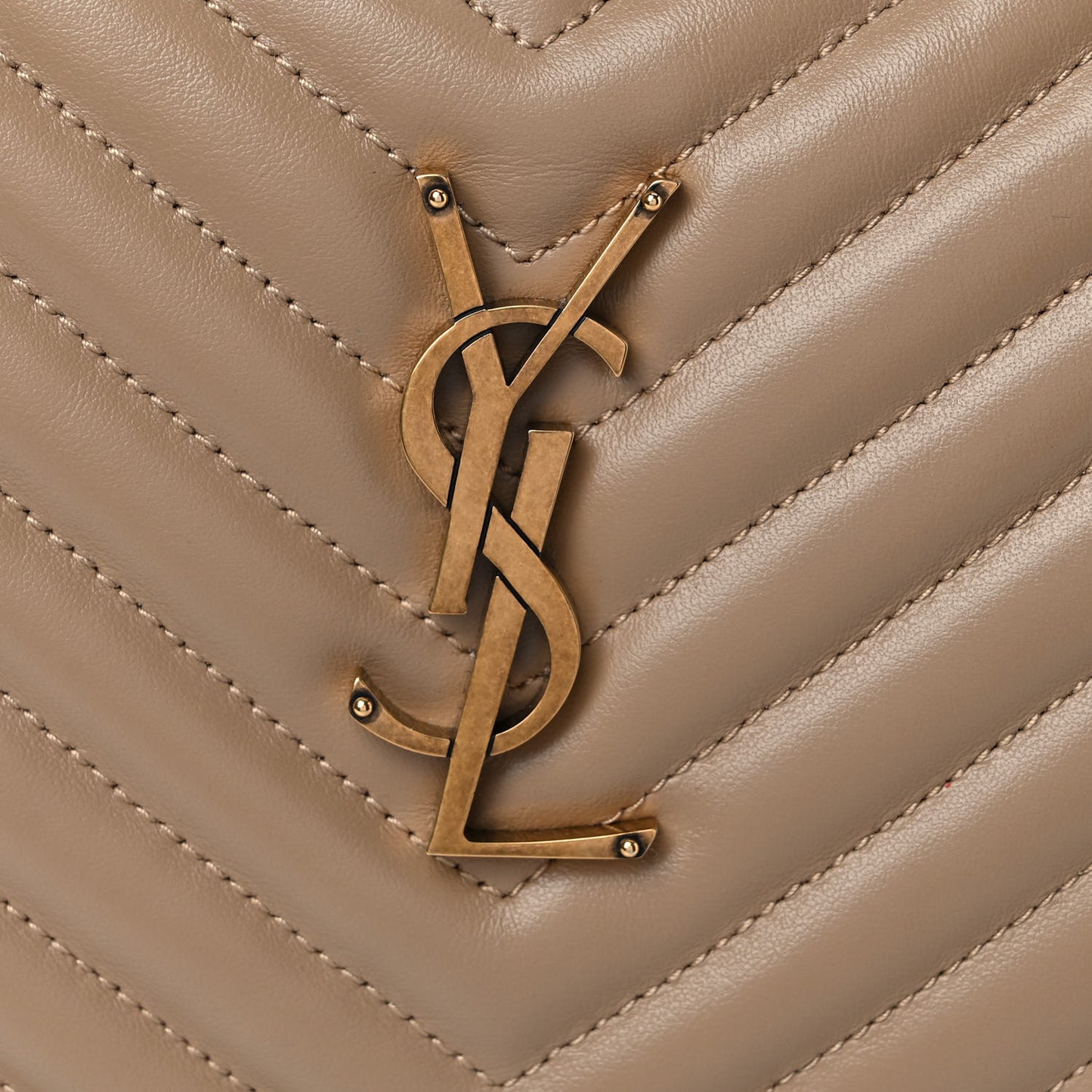Calfskin Matelasse Monogram Lou Camera Bag Dark Beige