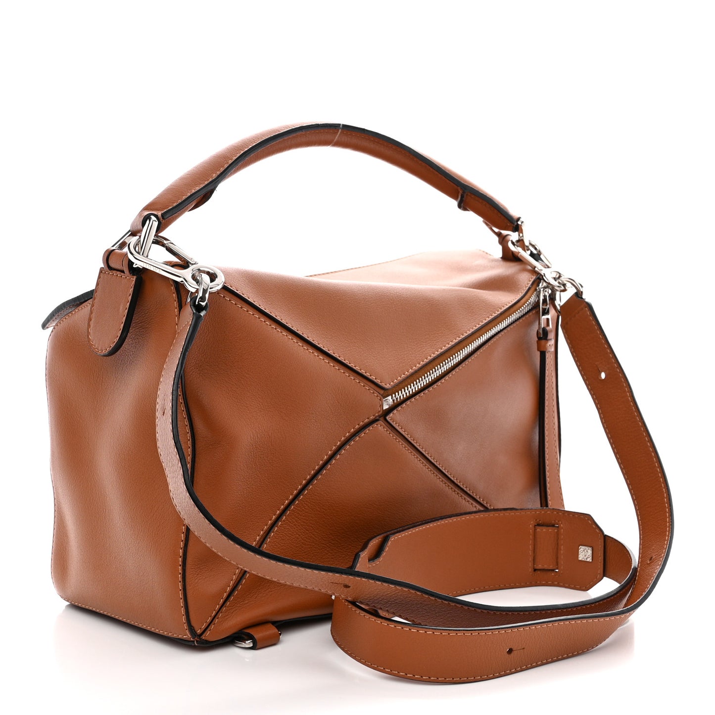 Calfskin Medium Puzzle Bag Tan