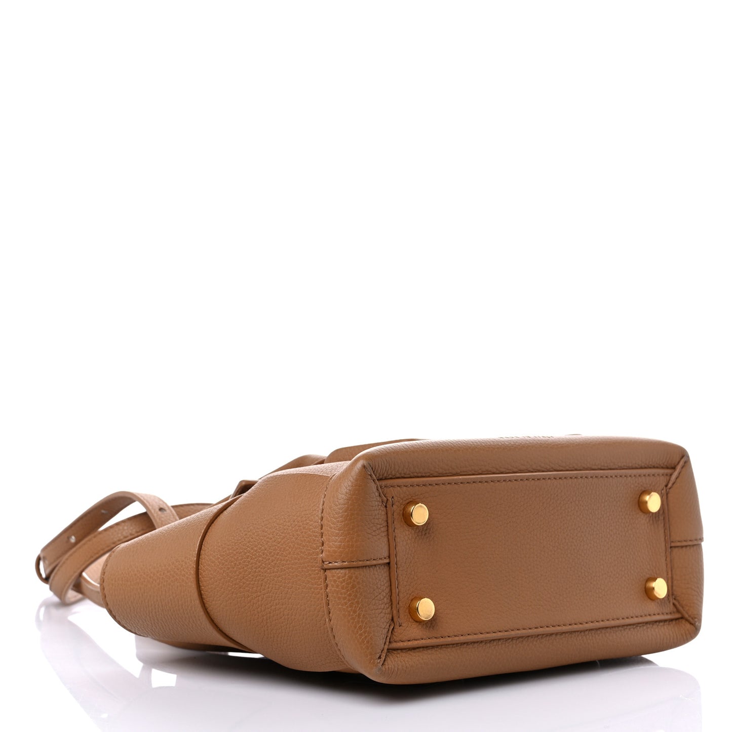 Grained Calfskin Maxi Intrecciato Mini Arco Caramel