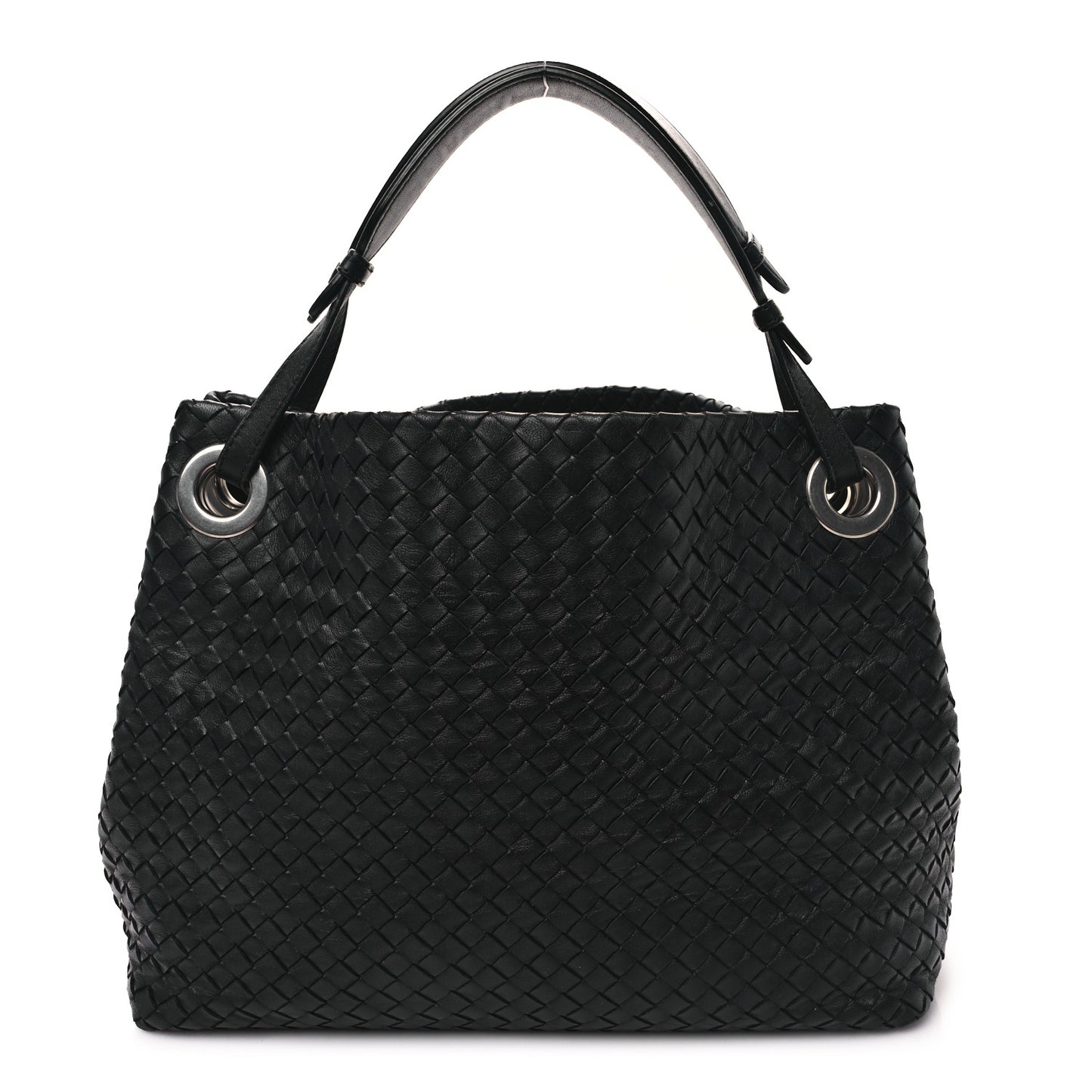 Nappa Intrecciato Medium Garda Bag Black