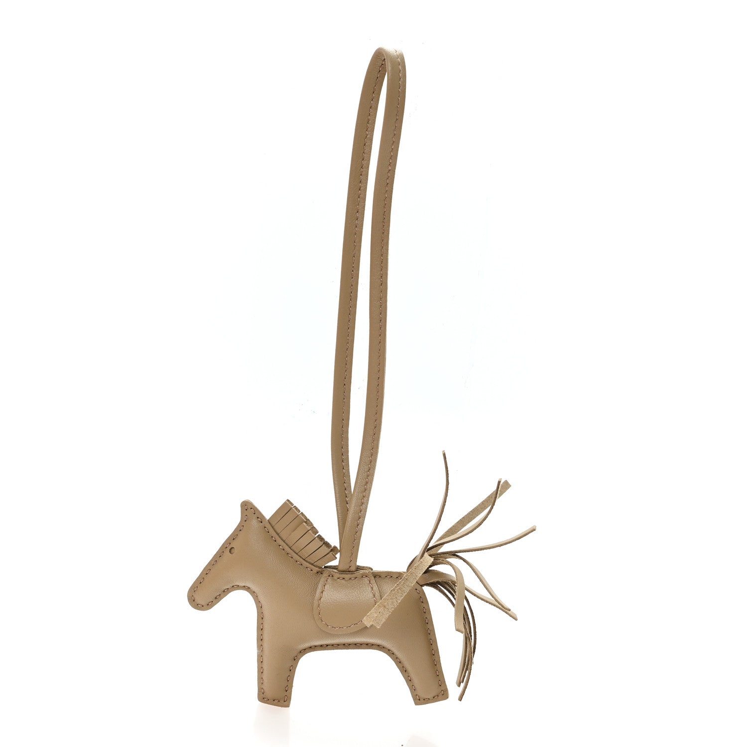 HERMES 馬型チャーム ベージュ Hermes Milo Lambskin Grigri Rodeo Horse Bag Charm PM Beige Marfa