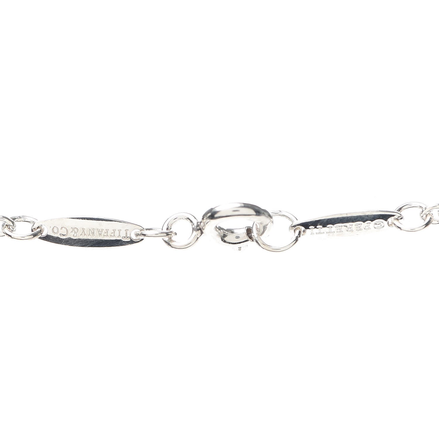 Tiffany Sterling Silver Elsa Peretti Open Heart Lariat Necklace 5 of 6
