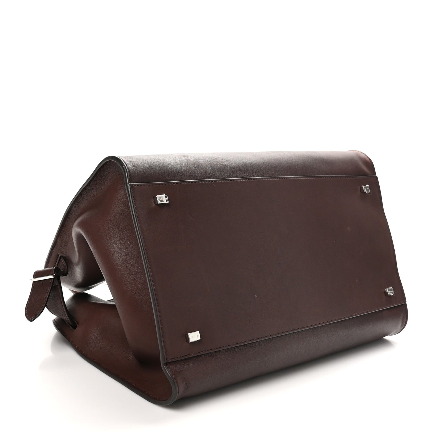 Polished Saddle Calfskin Soft Margaux 15 Dark Brown