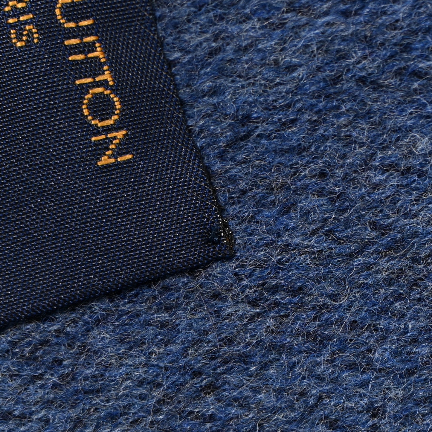Cashmere Wool Monogram Gradient Scarf Navy