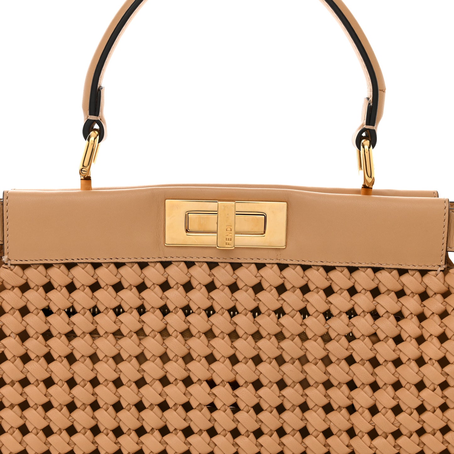 Nappa Matisse Intreccio Medium Peekaboo Iconic Satchel Durian