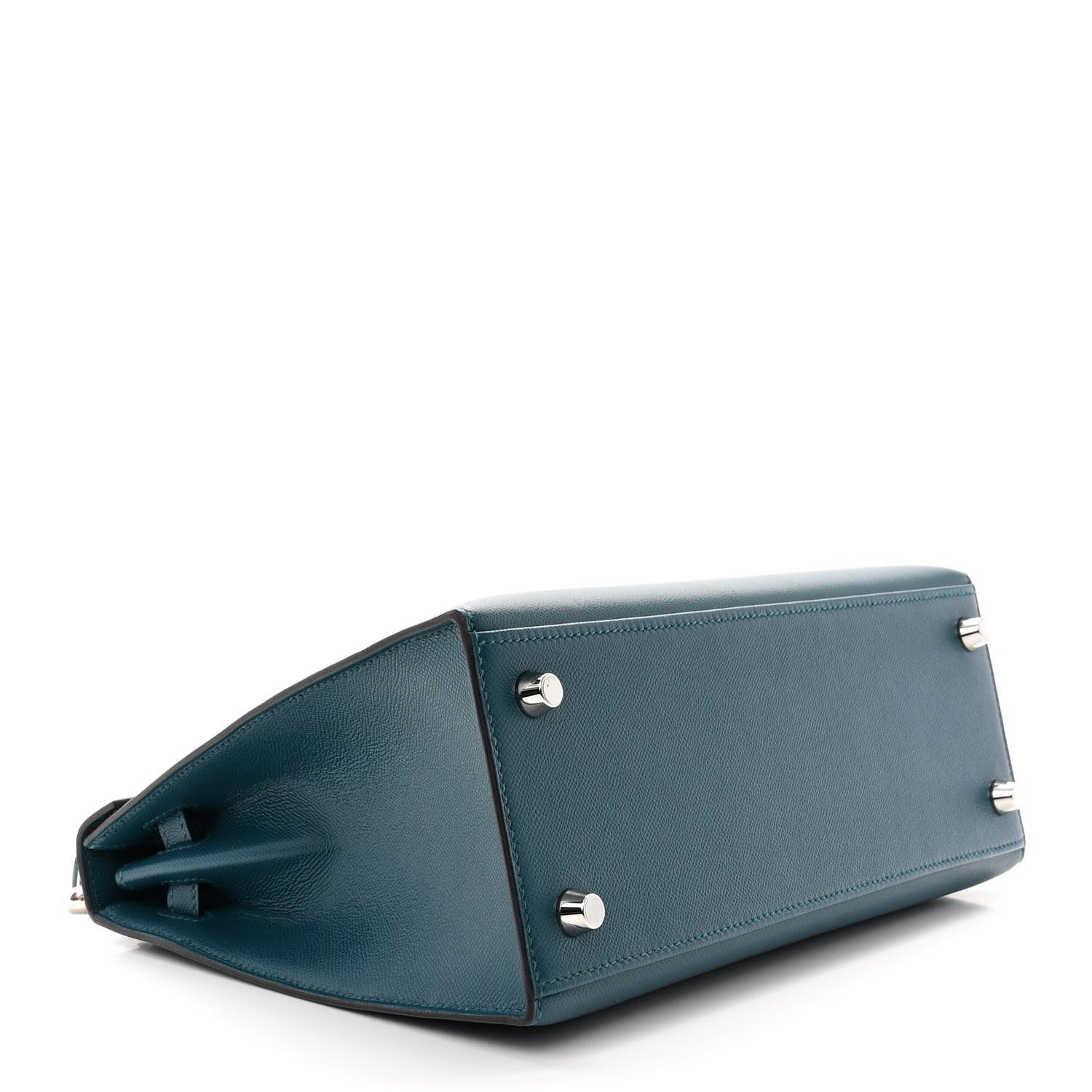 Hermes Madame Calfskin Verso Kelly Sellier 25 Vert Bosphore Sienne 4 of 12