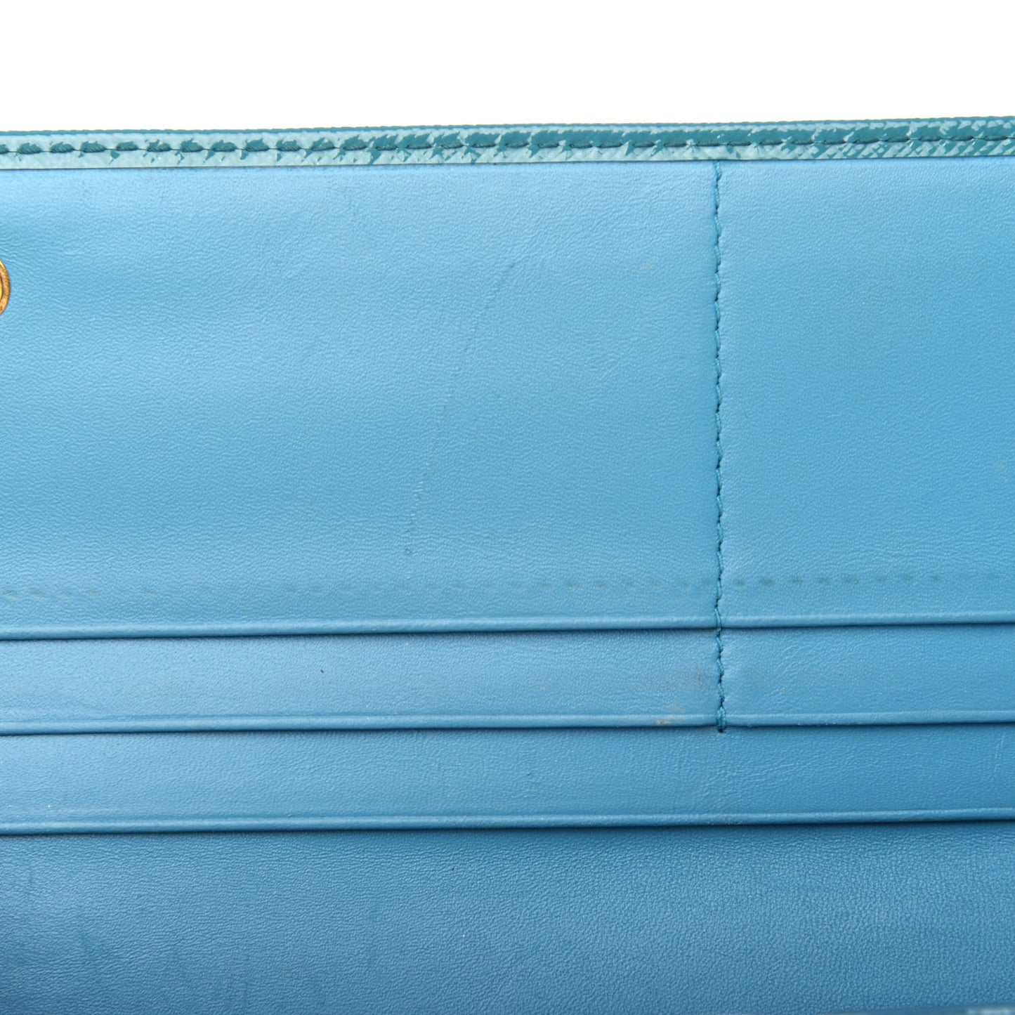 Saffiano Metal Continental Flap Wallet Turchese