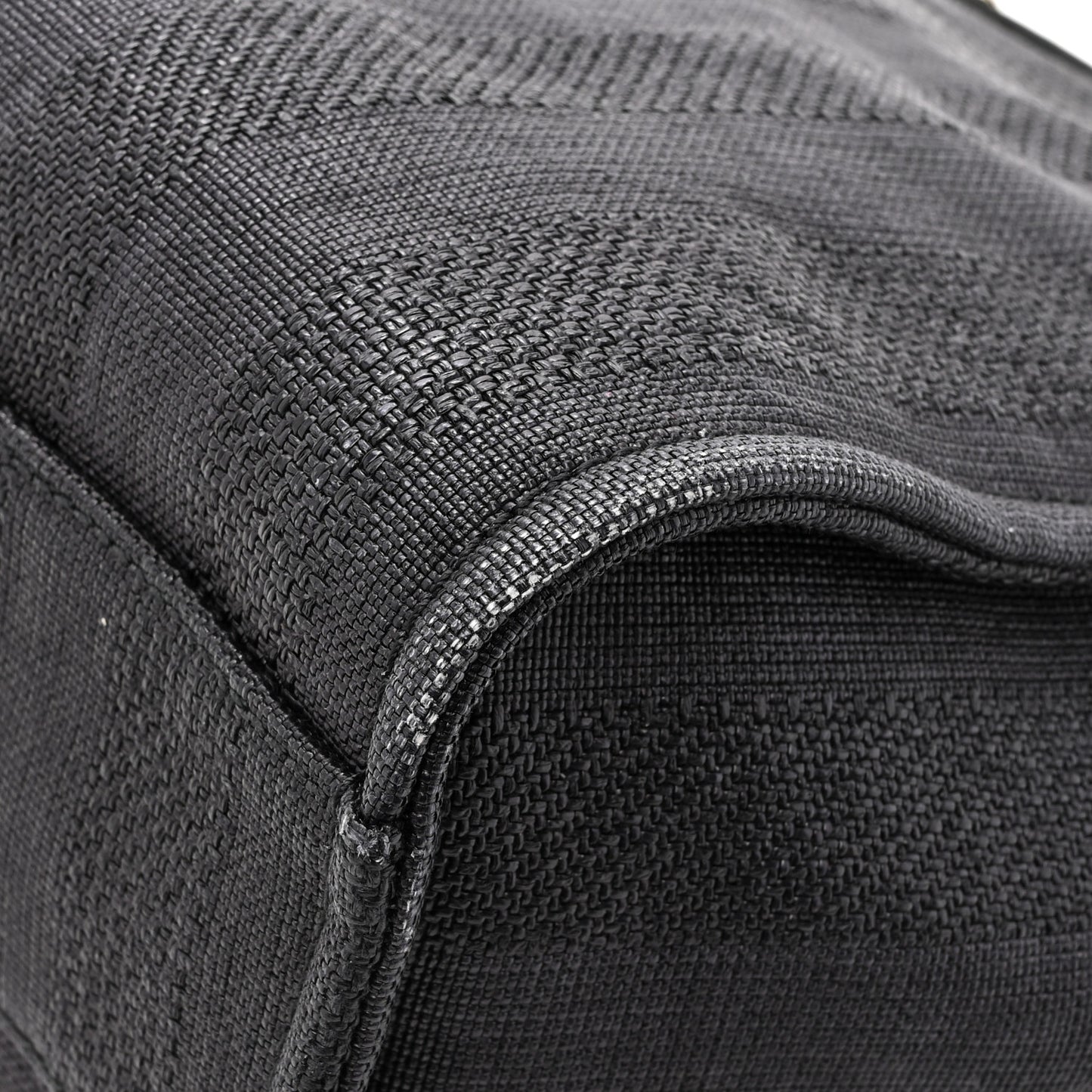 Mixed Fibers Striped Small Deauville Tote Black