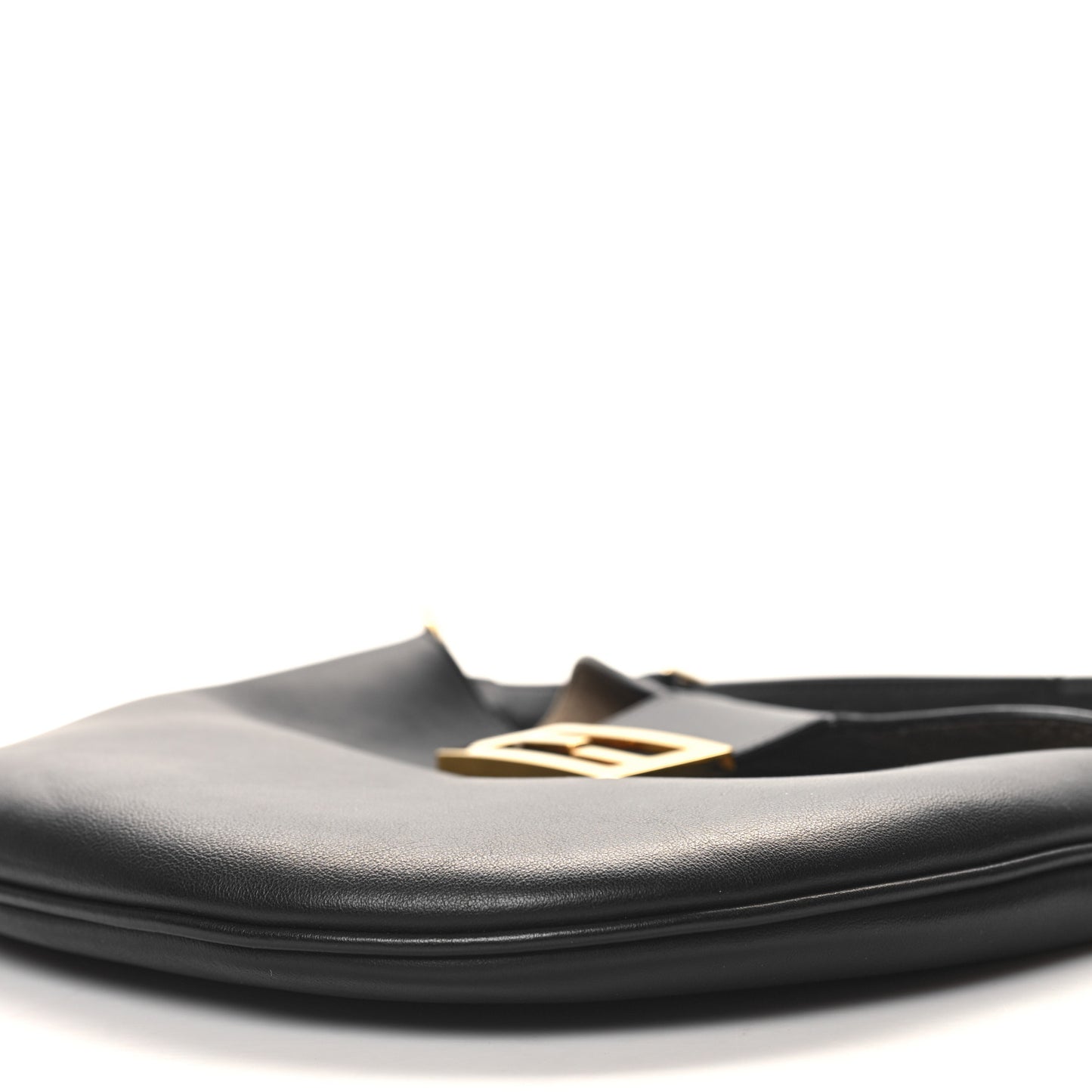 Vitello Grace Suede Small Croissant Hobo Black