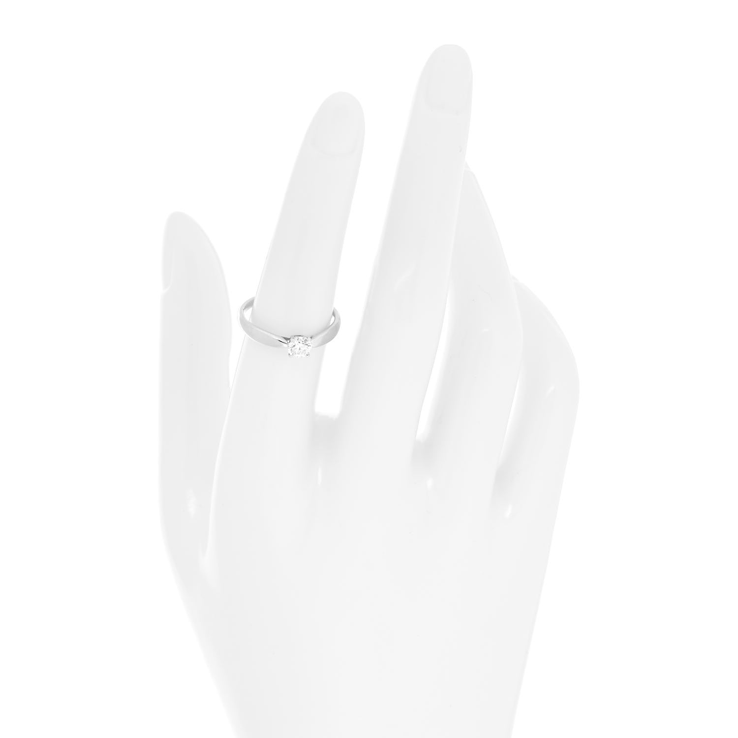 Tiffany Platinum Diamond .33ct Harmony Solitaire Engagement Ring 52 6 2 of 6