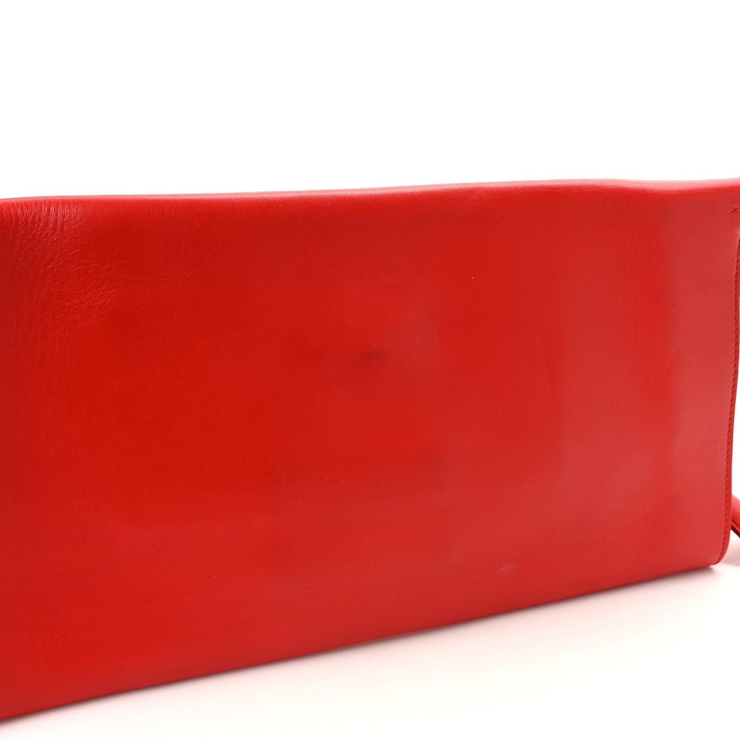 Nuage Calfskin Afef Lock Story Gancini Clutch Red