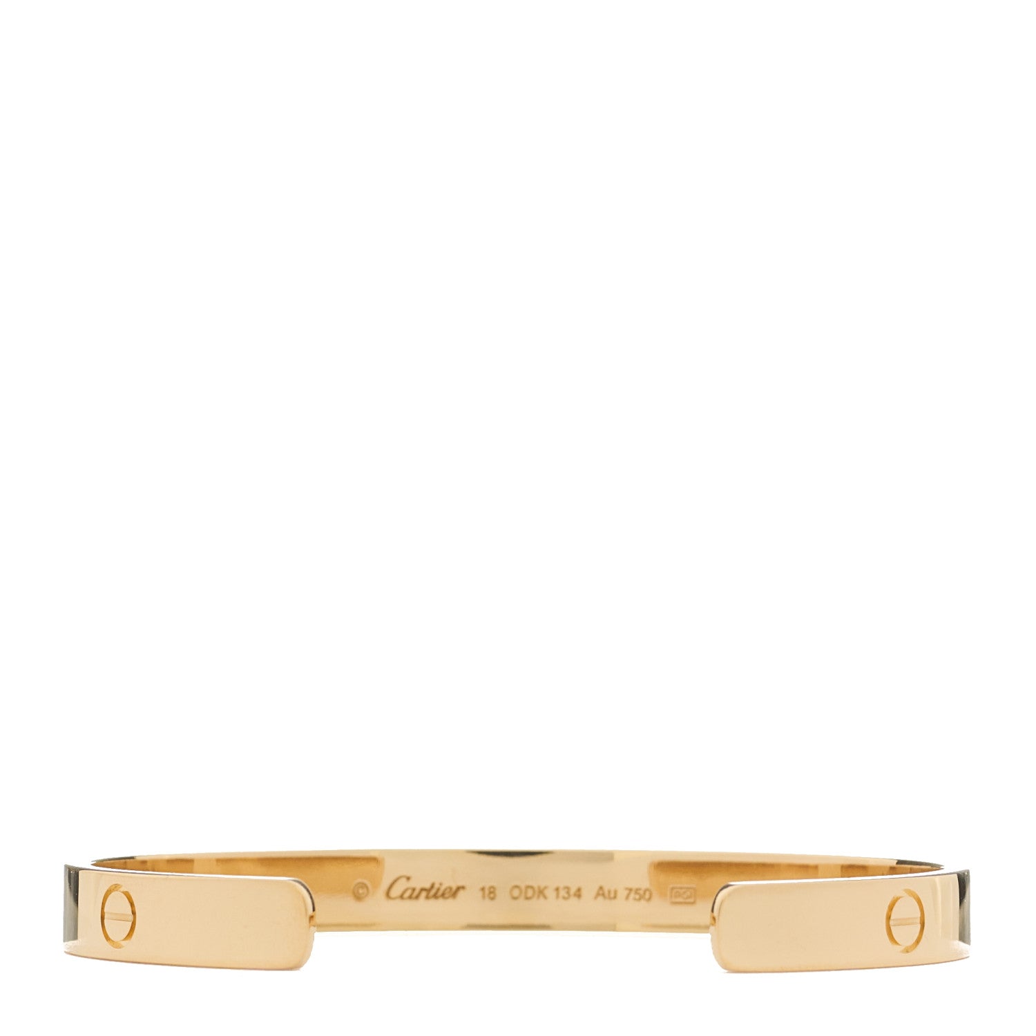 Cartier 18K Yellow Gold LOVE Cuff Bracelet 18 2 of 4