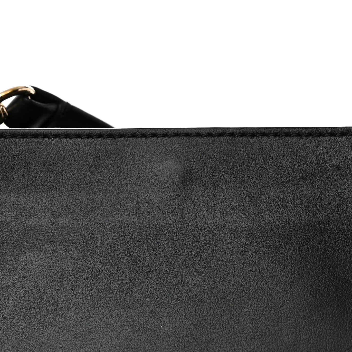 Calfskin Crystal Bead Embellished Mini Rockstud Love Story Ruffle Strap Bag Black