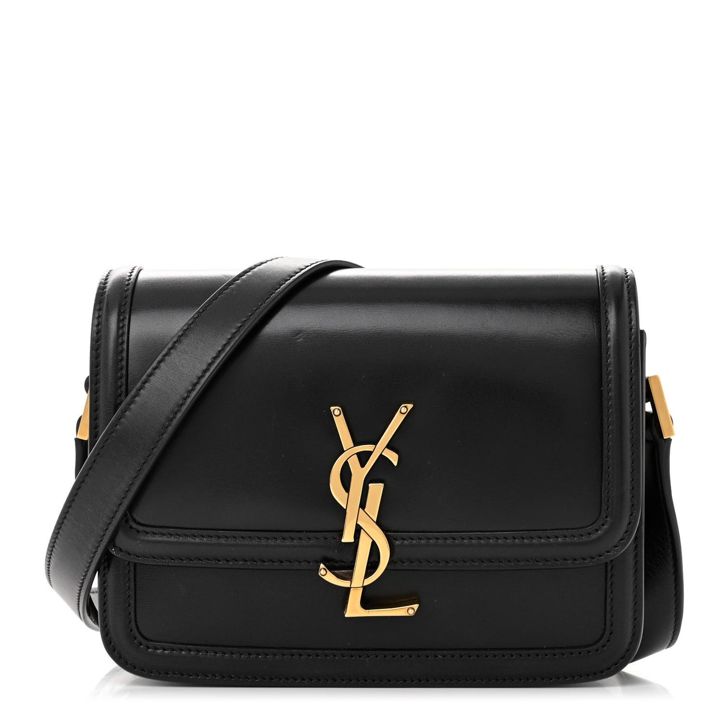 Smooth Calfskin Small Solferino Satchel Black