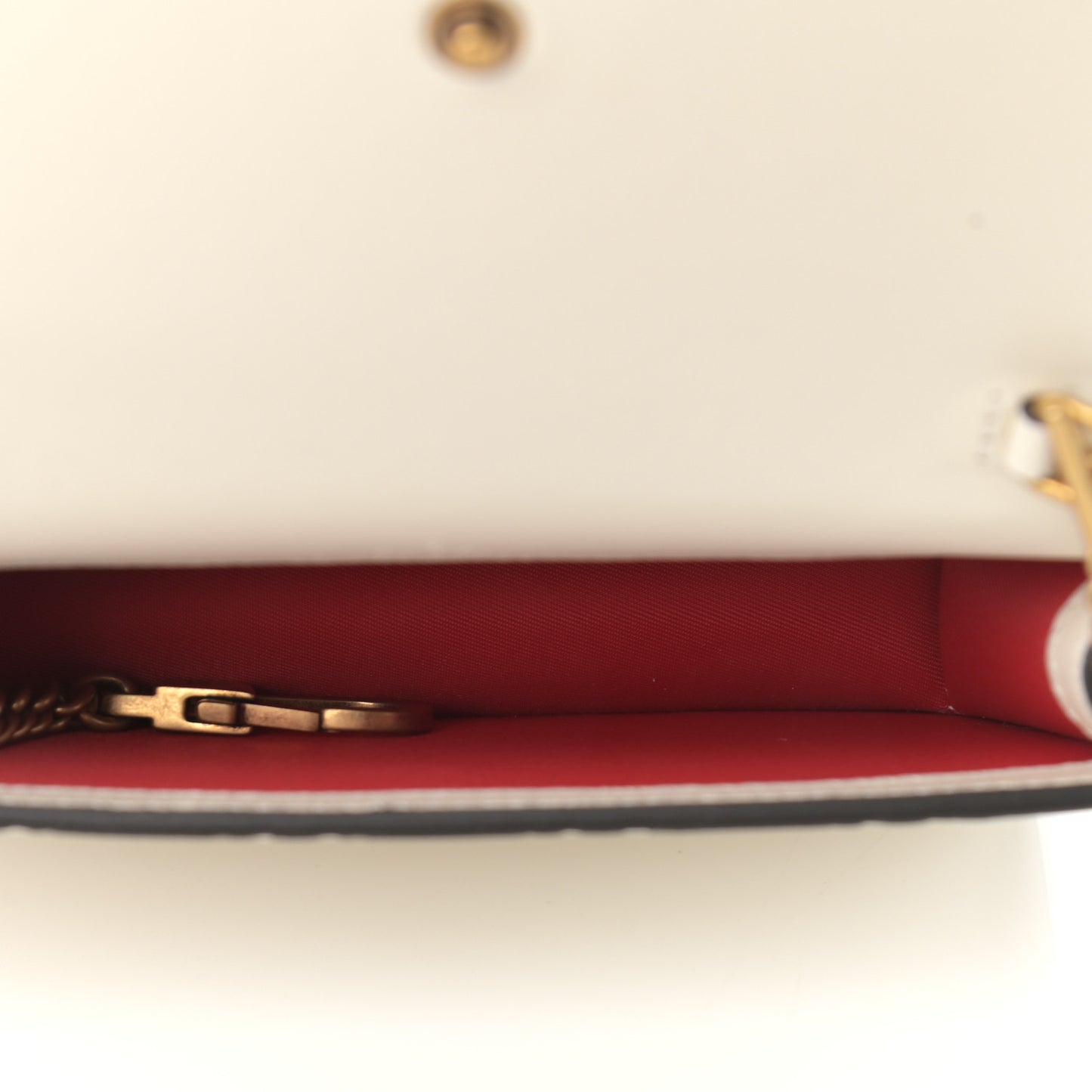 Guccissima Mini Cherry Chain Bag White