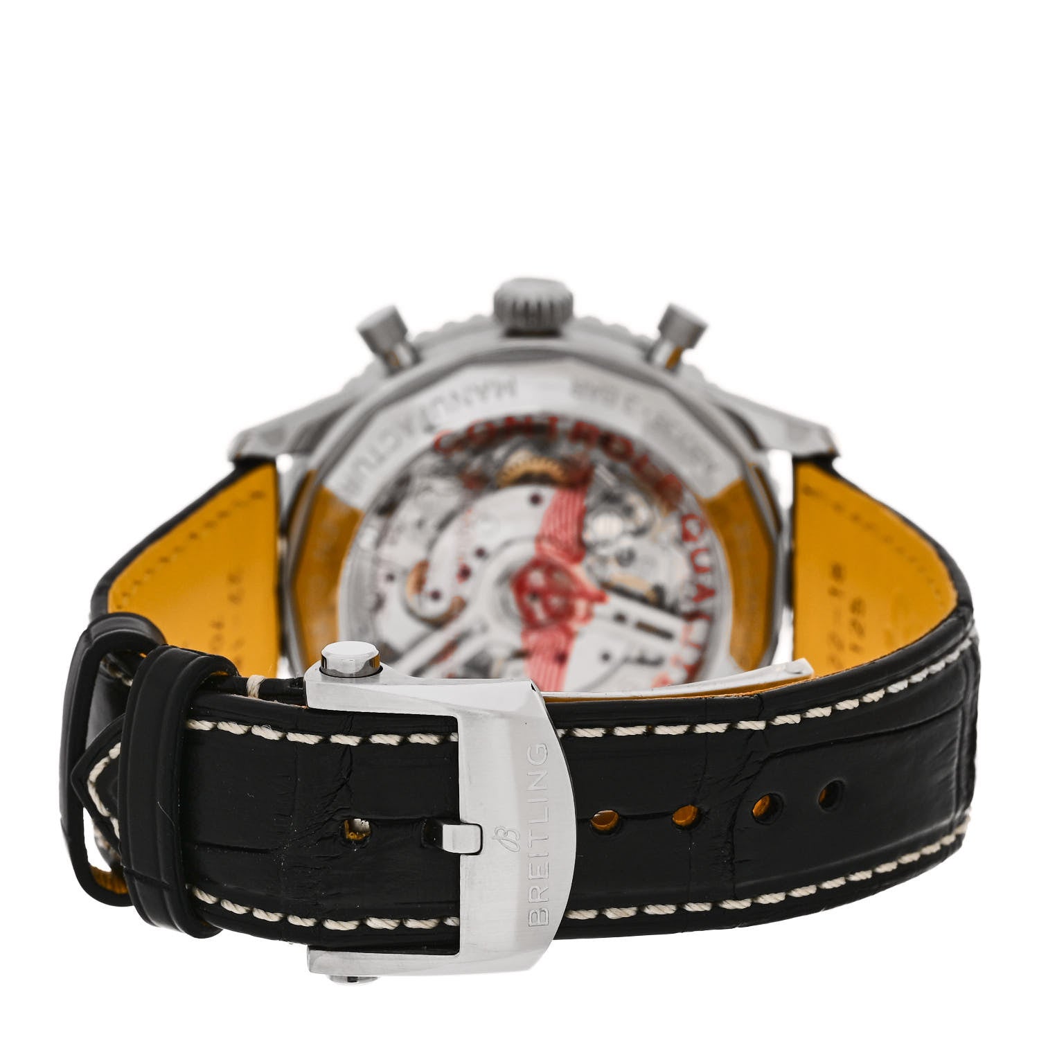 Breitling Stainless Steel Alligator 43mm Navitimer Chronograph B01 Automatic Watch Silver AB0138241G1P1 3 of 4