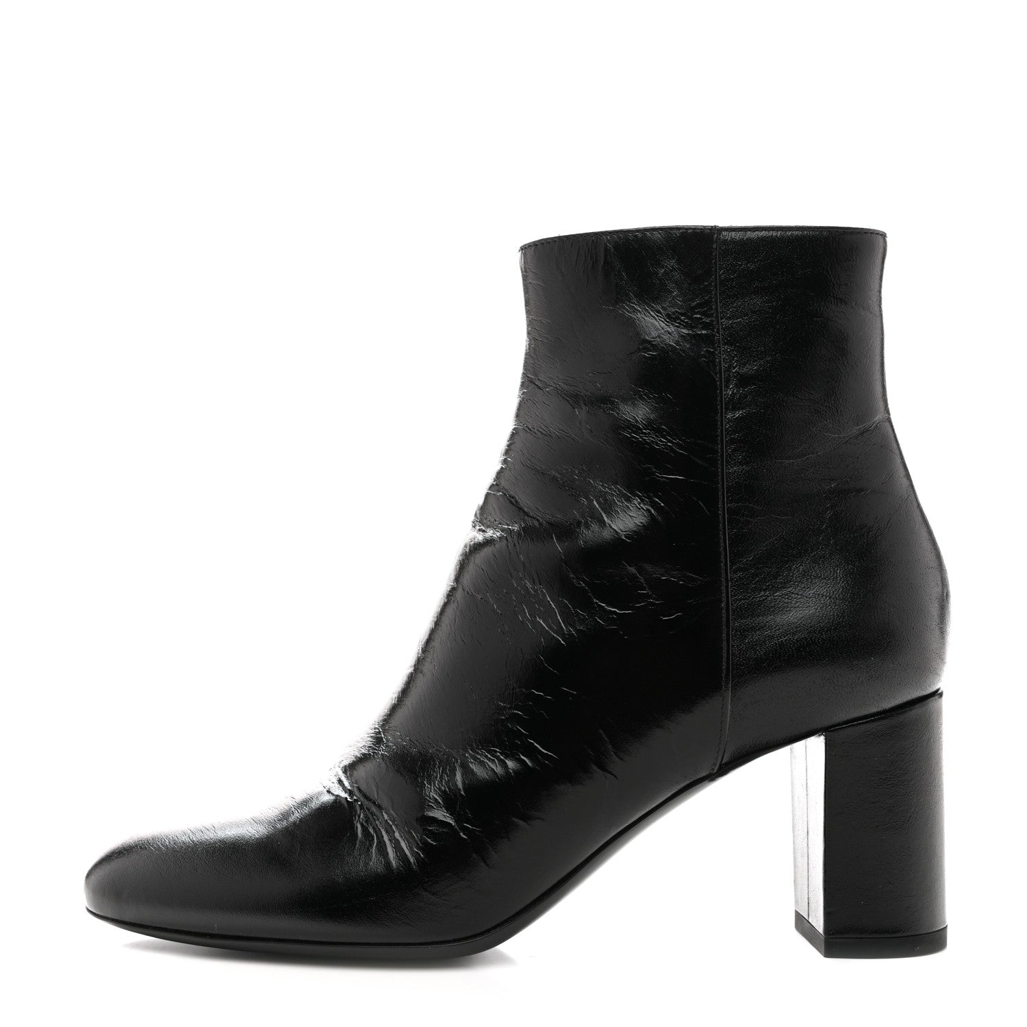Saint Laurent Calfskin Loulou 70 Uniform Ankle Boots 36 Black 