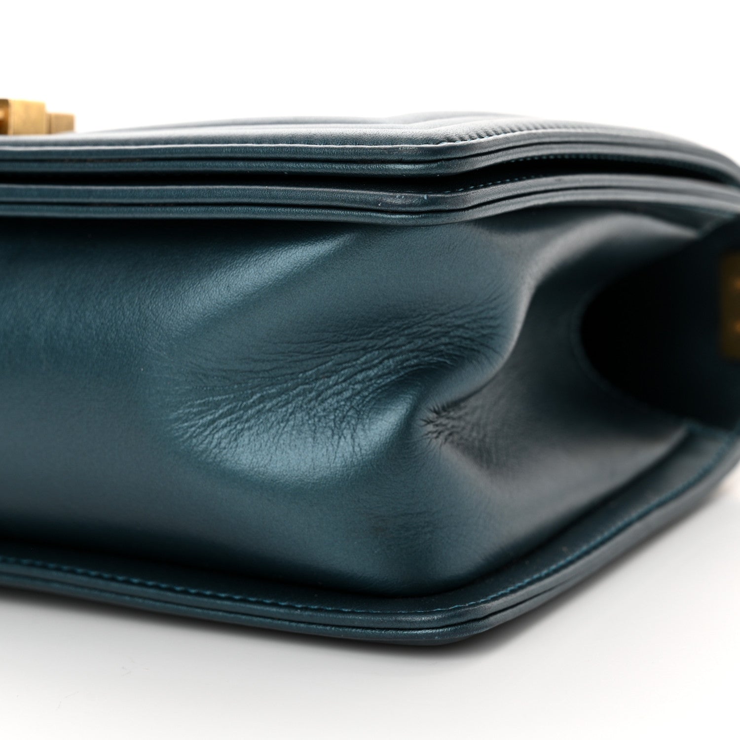 Chanel Metallic Calfskin Quilted Medium Boy Flap Blue 10 of 12