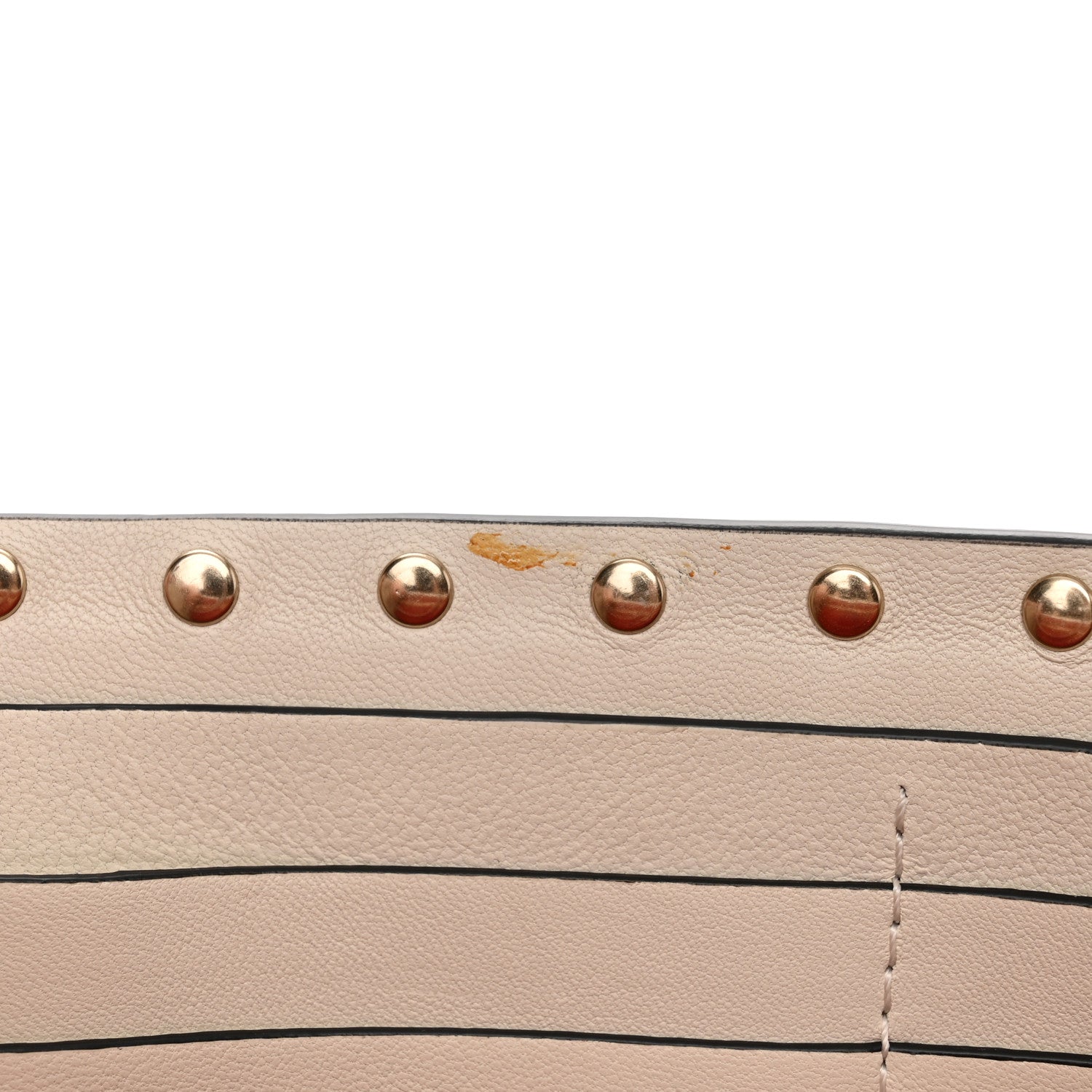 Valentino Garavani Nappa Denim Quilted Rockstud Spike Wallet on Chain Ivory Blue 13 of 13