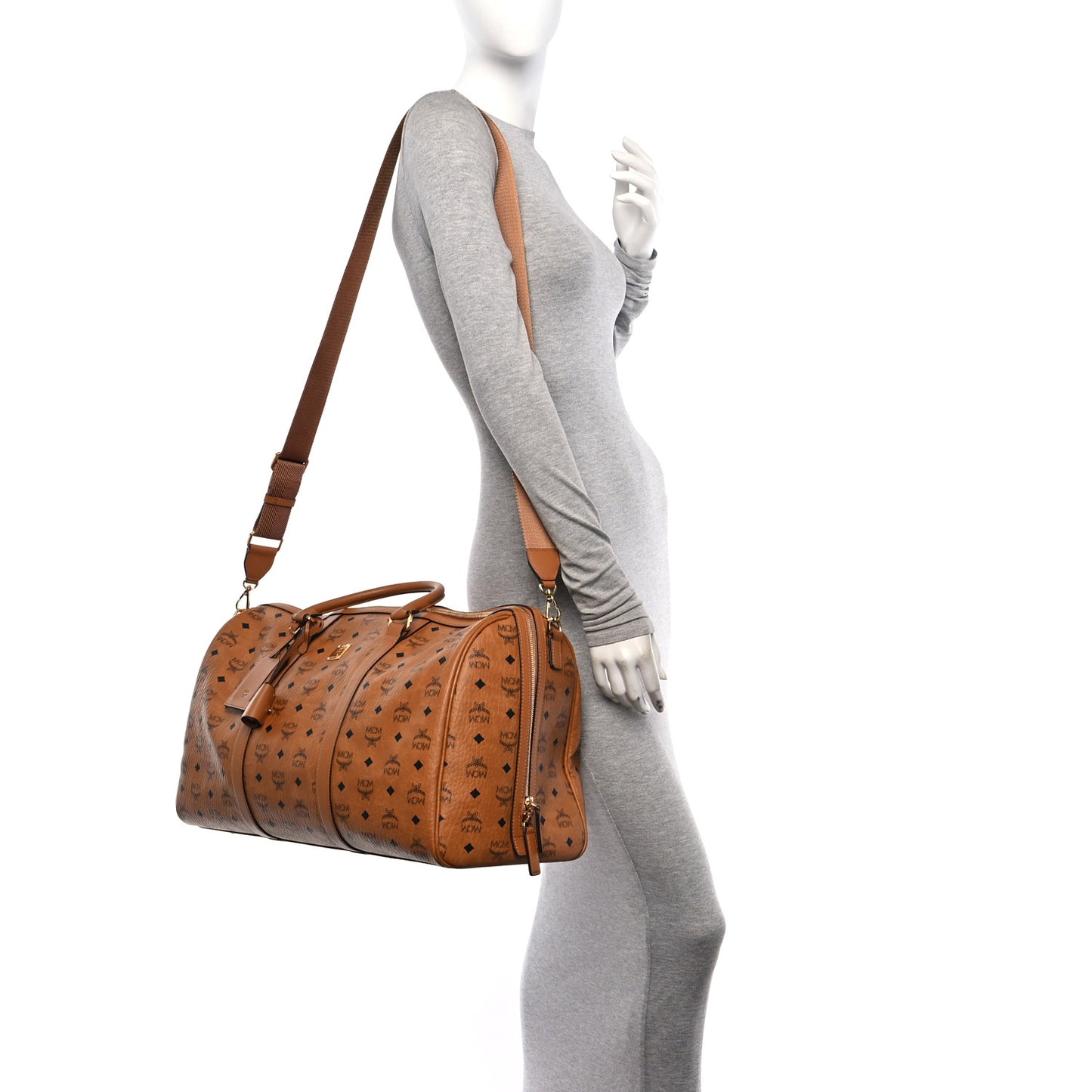 Visetos Large Traveler Weekender Bag Cognac