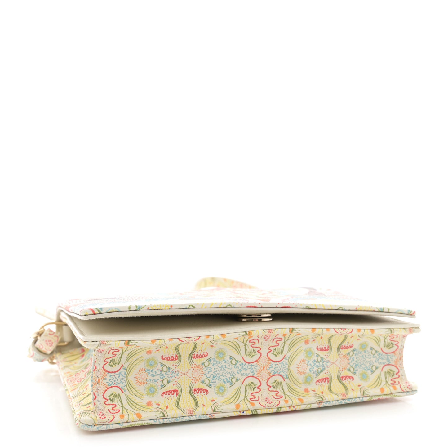 Calfskin Printed Dior In Lights Lady Dior 2-In-1 Pouch Latte Multicolor