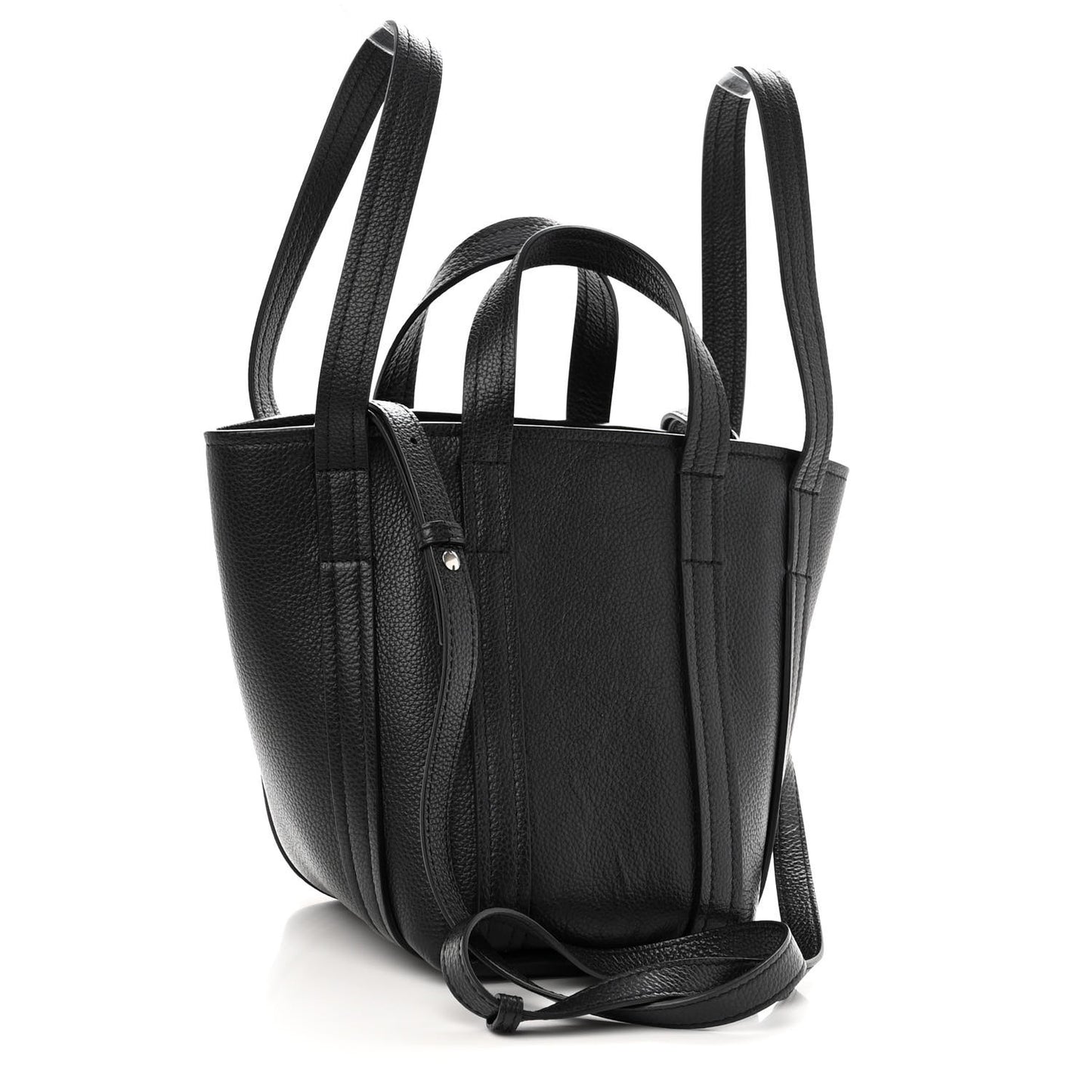 Grained Calfskin XS Everyday North South Shoulder Tote Bag Black