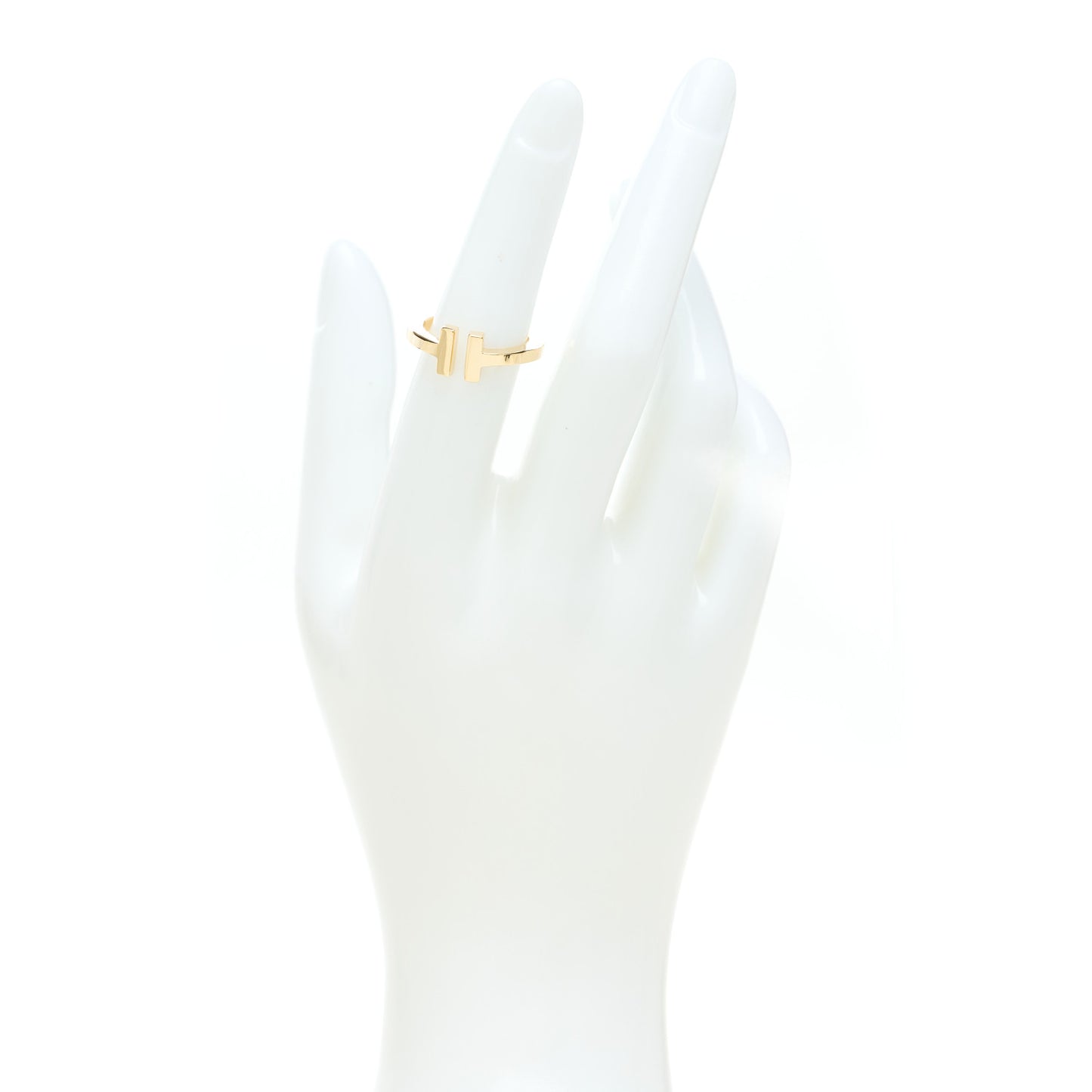 18K Yellow Gold T Square Ring 51 5.75