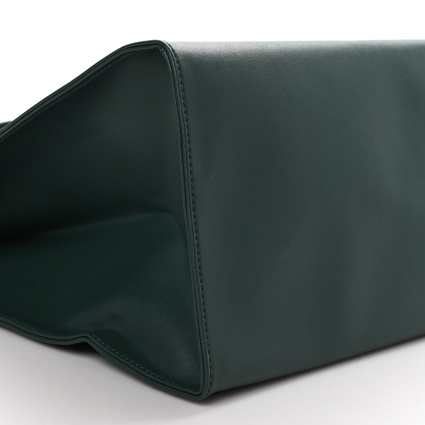 Vegan Leather Large Shopping Bag Dark Olive