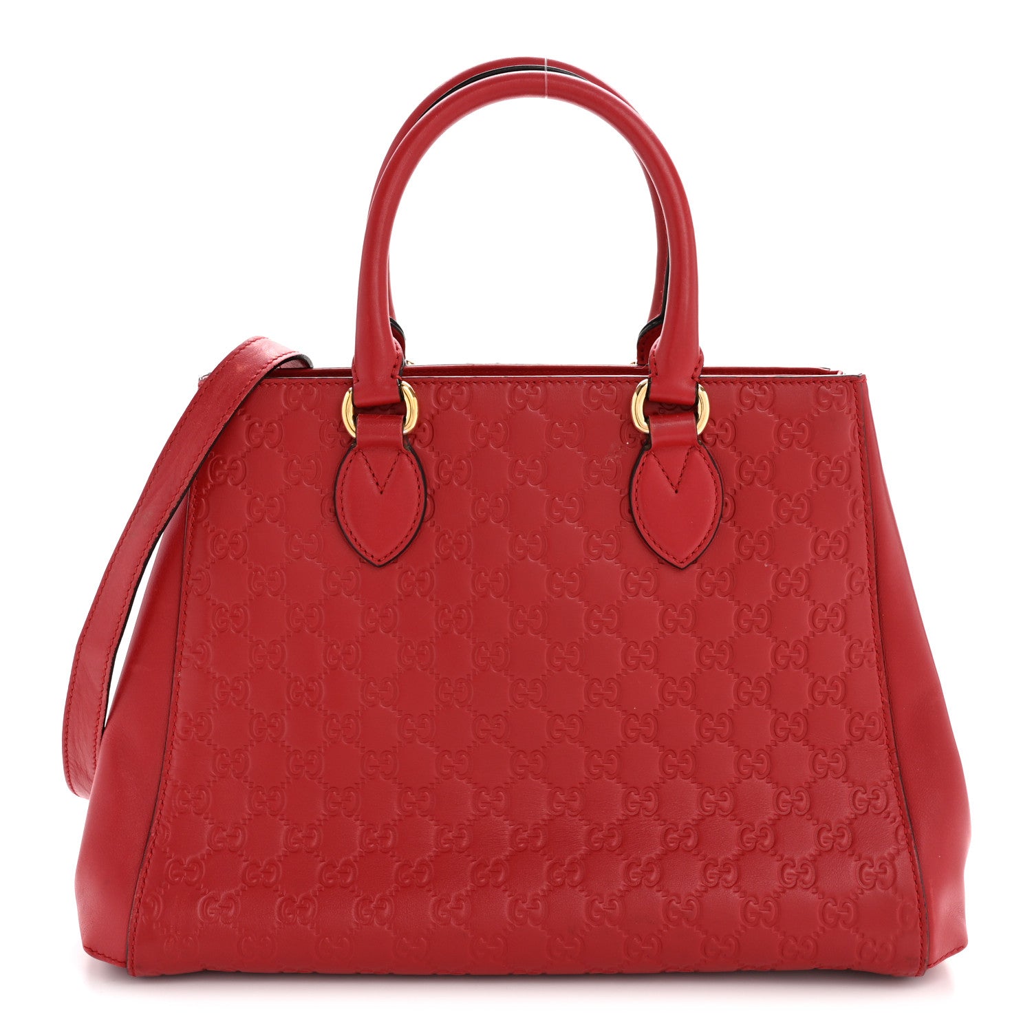 Gucci Soft Guccissima Signature Top Handle Tote Bag Red 1816377