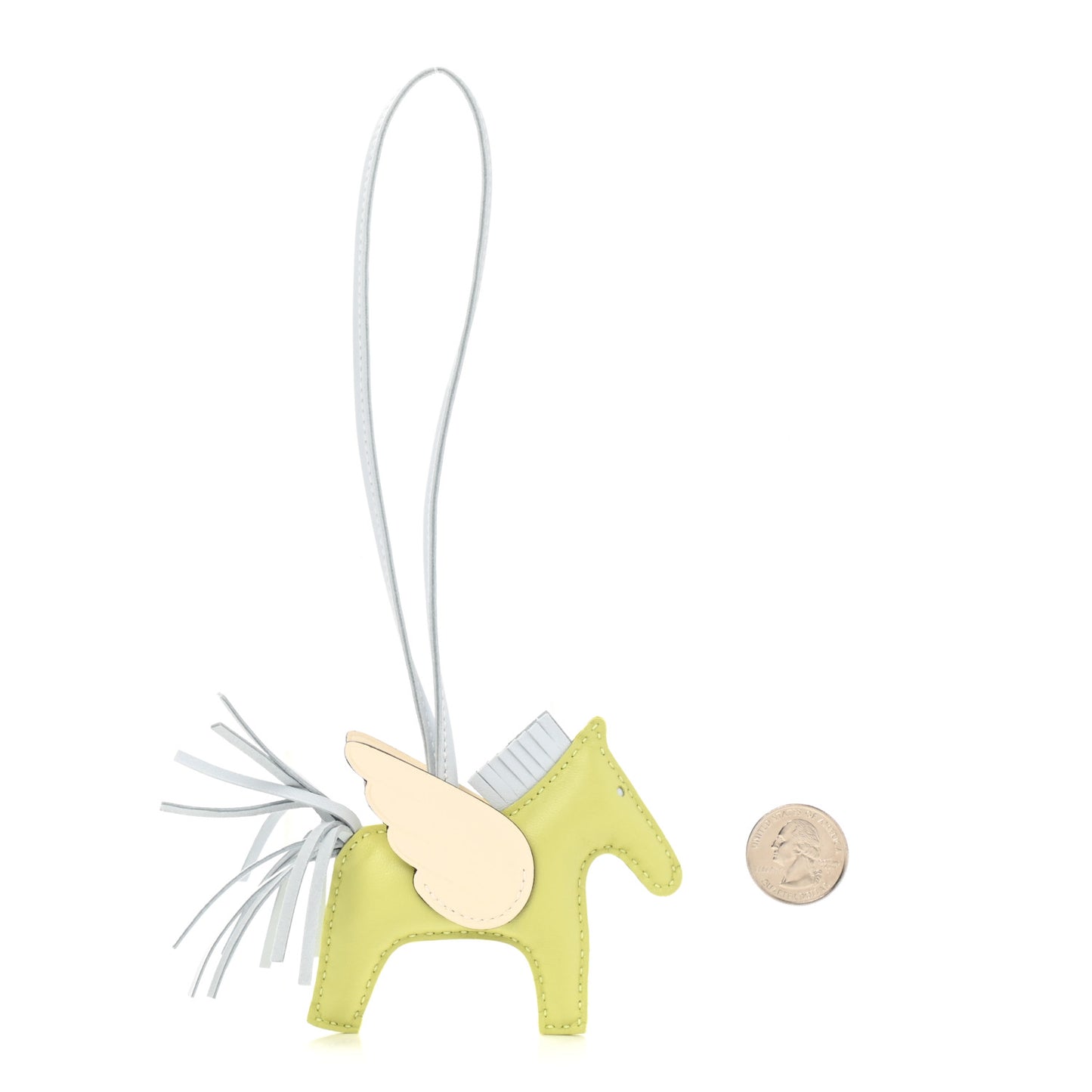Milo Lambskin Grigri Rodeo Pegase Horse Bag Charm PM Jaune Bourgeon Bleu Brume Nata