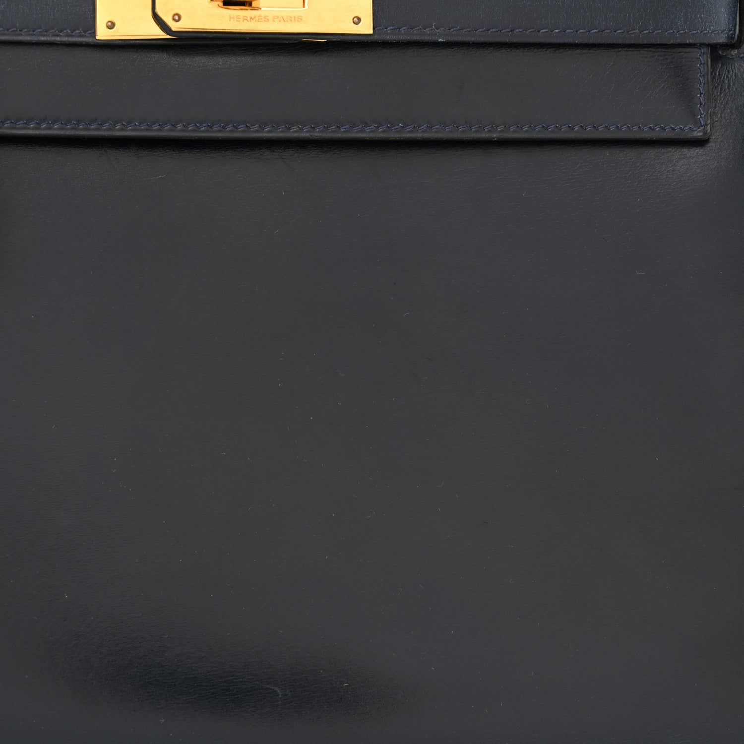 Hermes Box Kelly Sellier 28 Bleu Marine 15 of 22