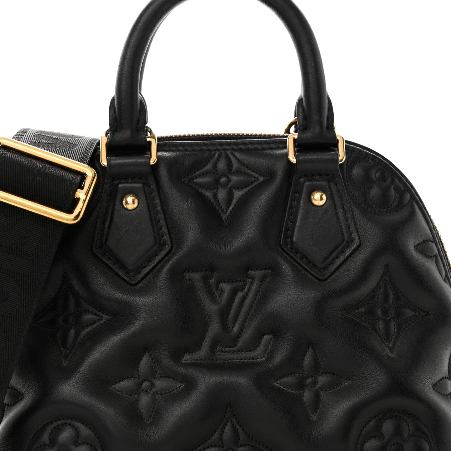 Calfskin Bubblegram Alma BB Black