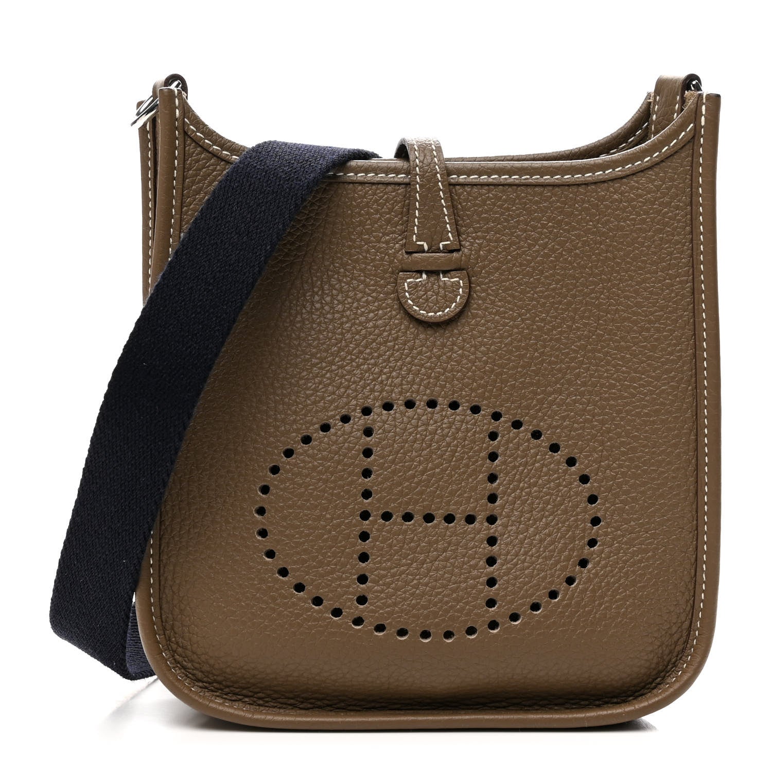 Hermes Taurillon Clemence Amazone Evelyne TPM Etoupe Bleu Indigo 1 of 10