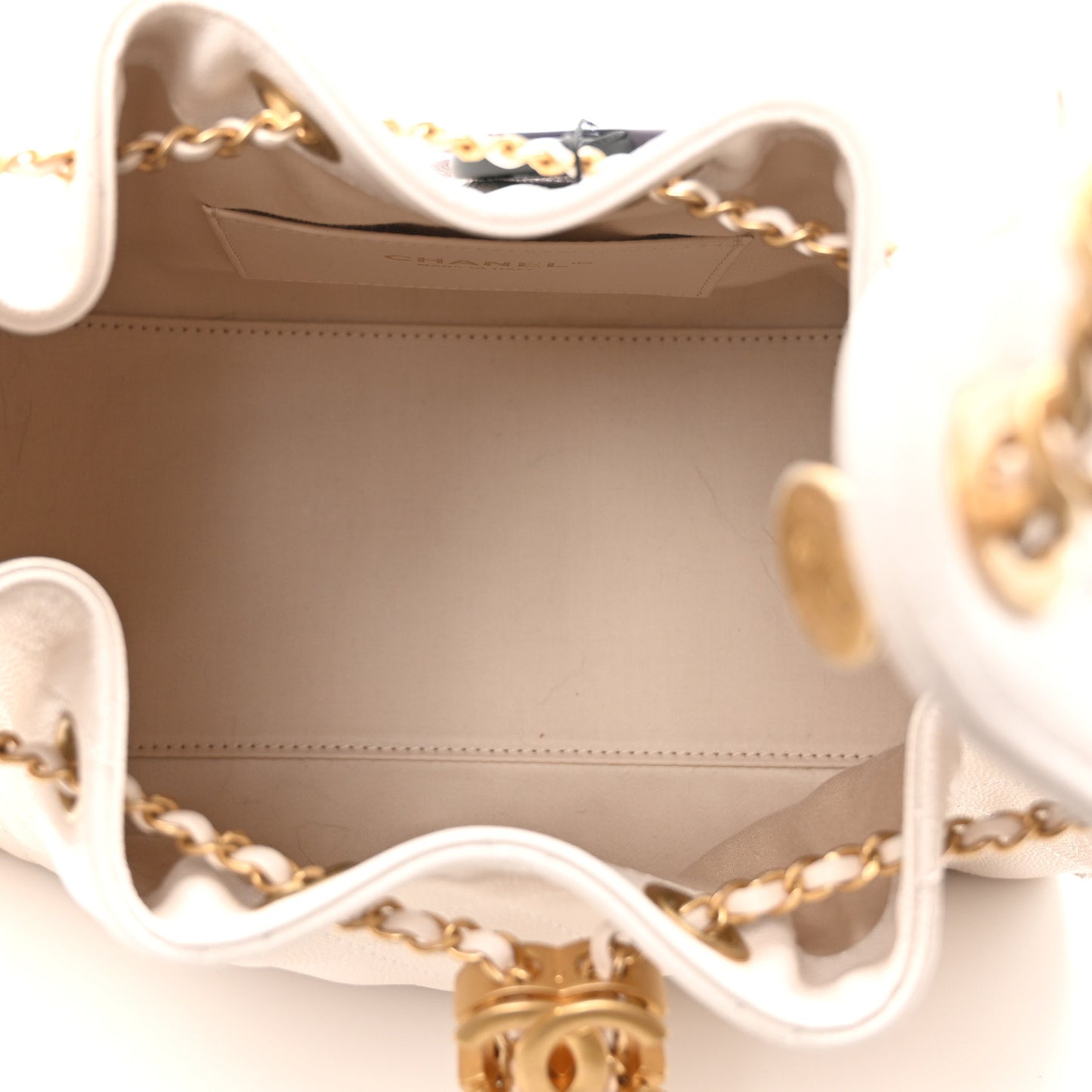 Caviar Quilted Small Chanel 25 Handbag White