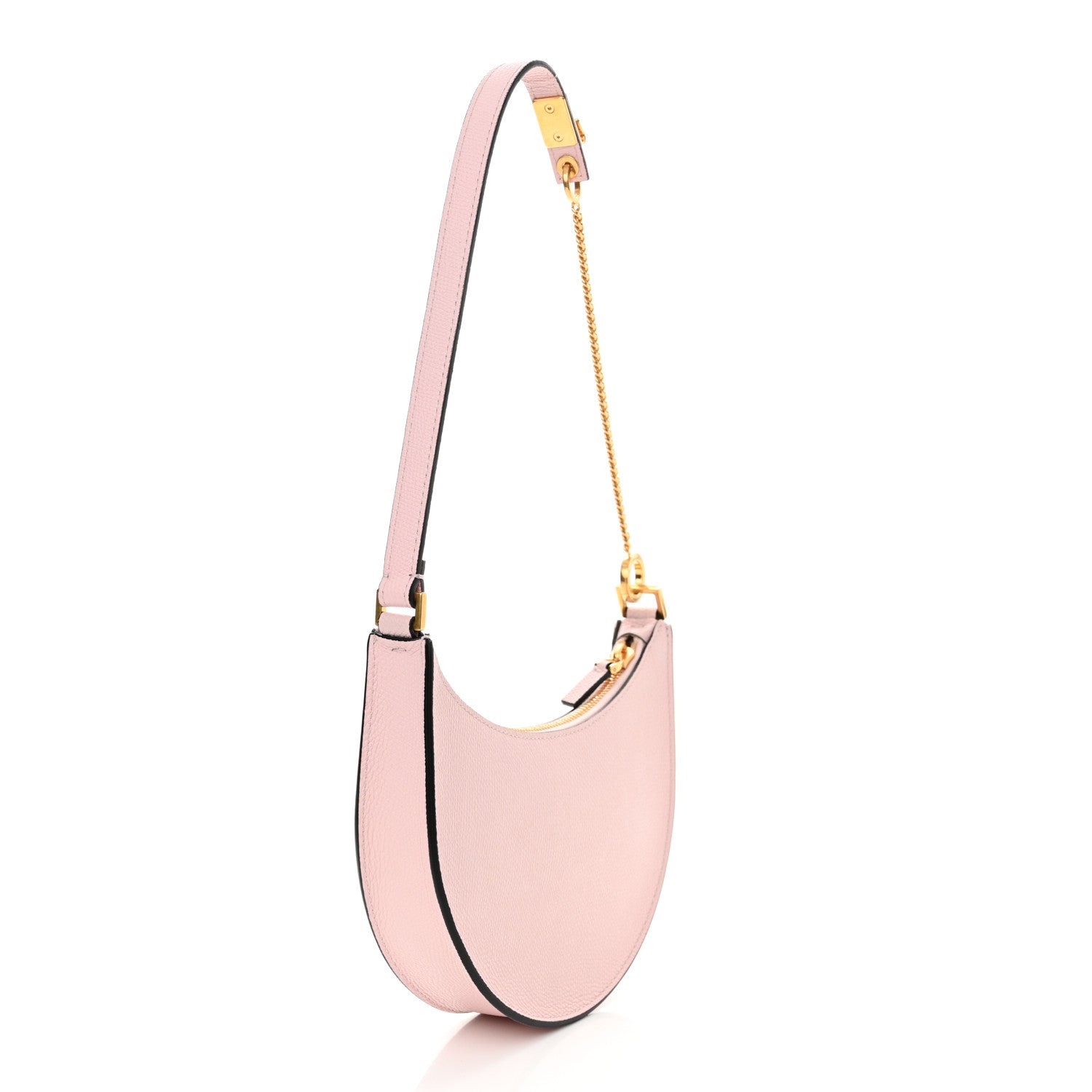 Valentino Garavani Grainy Calfskin Mini Vlogo Hobo Bag Rose Quartz 3 of 11