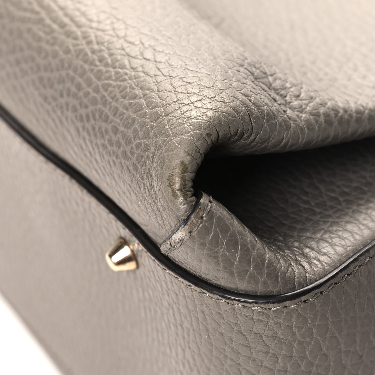 Dollar Calfskin Medium Interlocking G Top Handle Shoulder Bag Loess