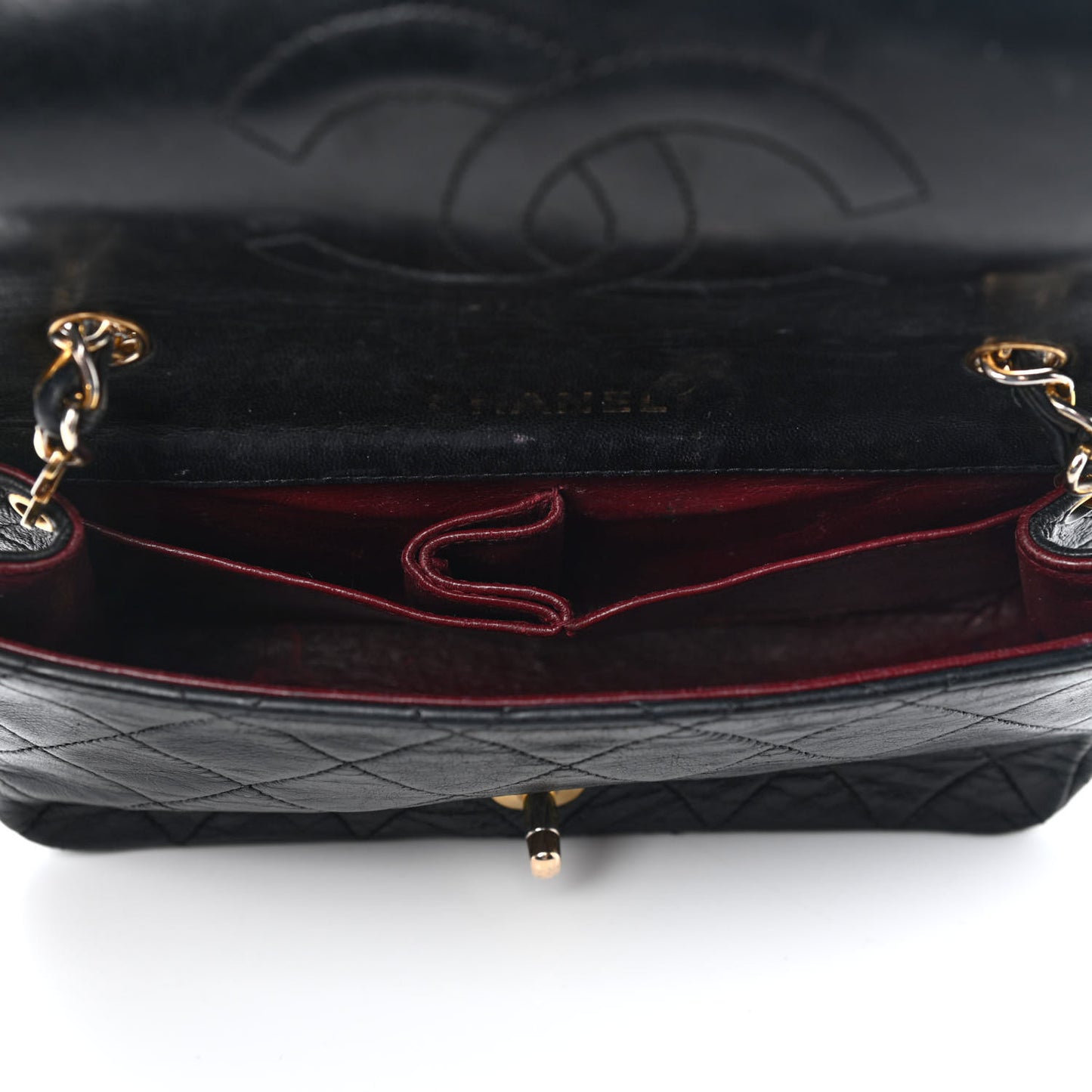 Lambskin Quilted Small Single Flap Black