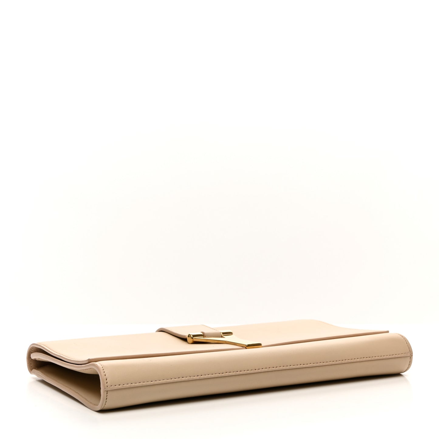Calfskin Classic Y Ligne Clutch Light Beige