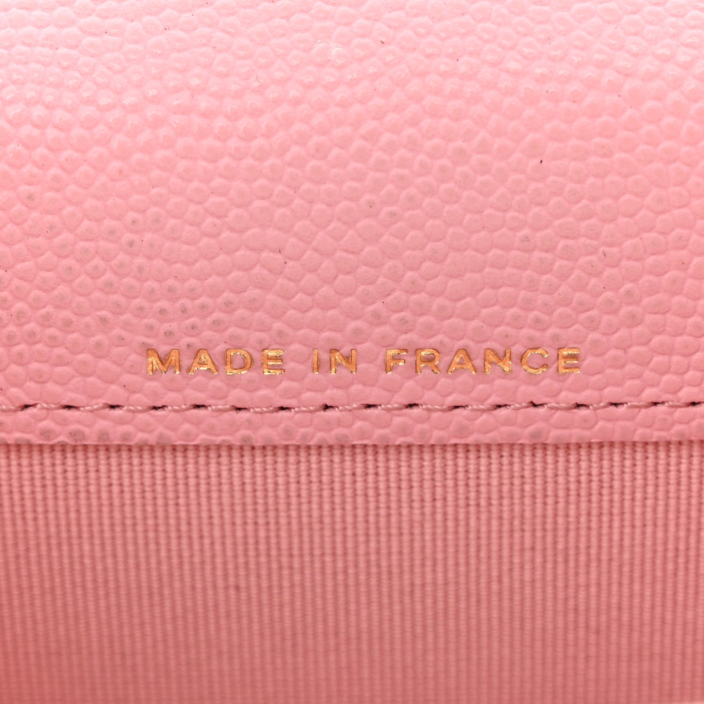 Caviar Quilted Flap Card Holder Wallet Light Pink