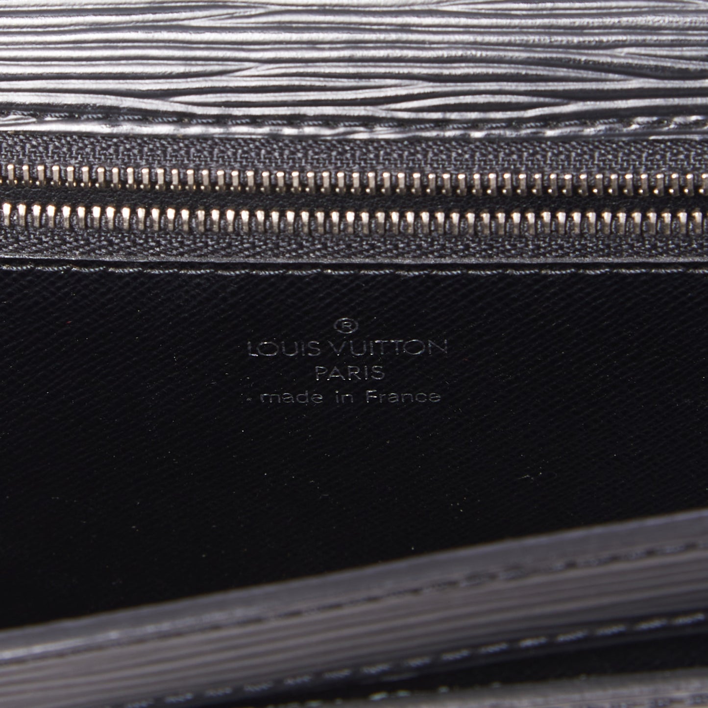 Epi Pochette Sellier Dragonne Clutch Black