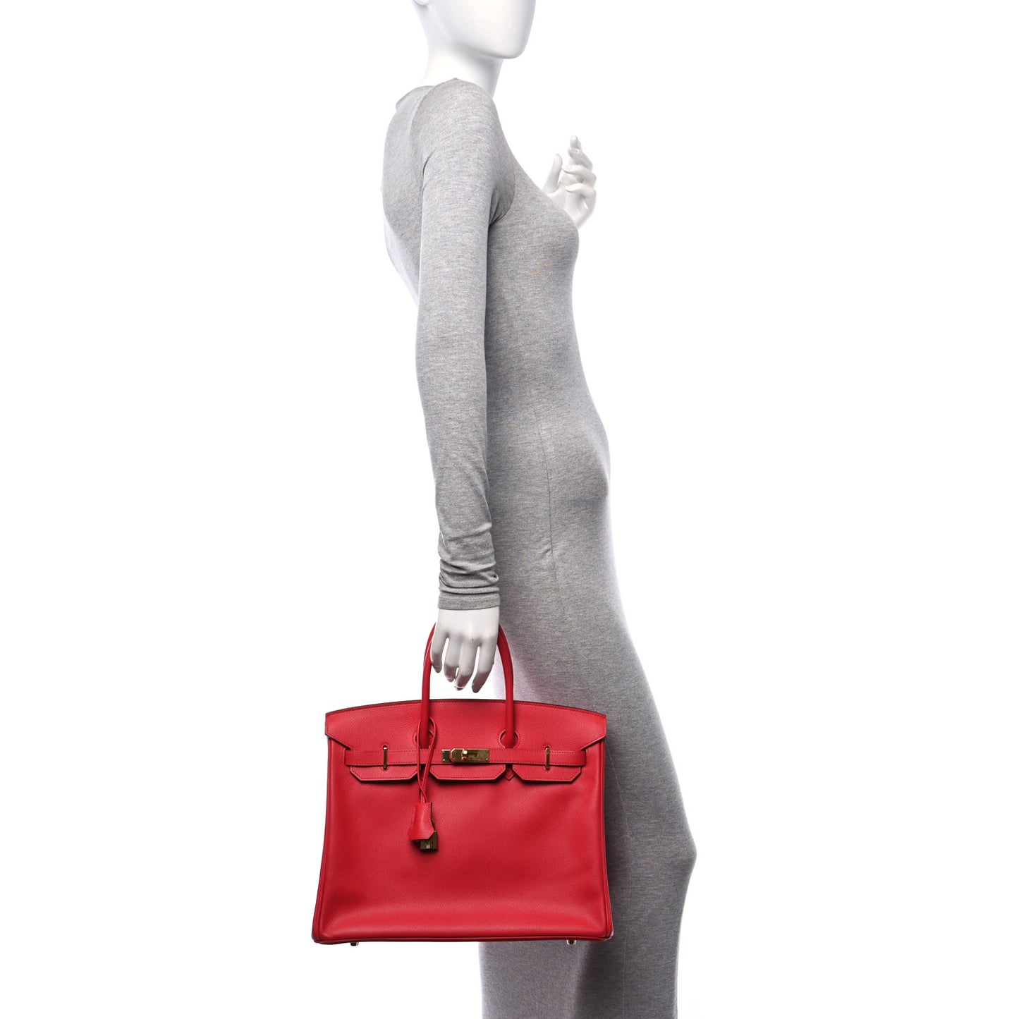 Epsom Birkin 35 Rouge Casaque