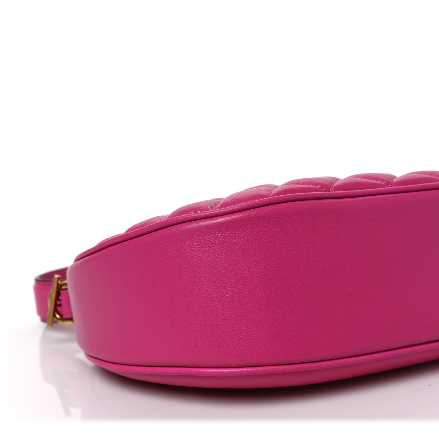 Nappa Quilted Medusa Shoulder Bag Fuchsia