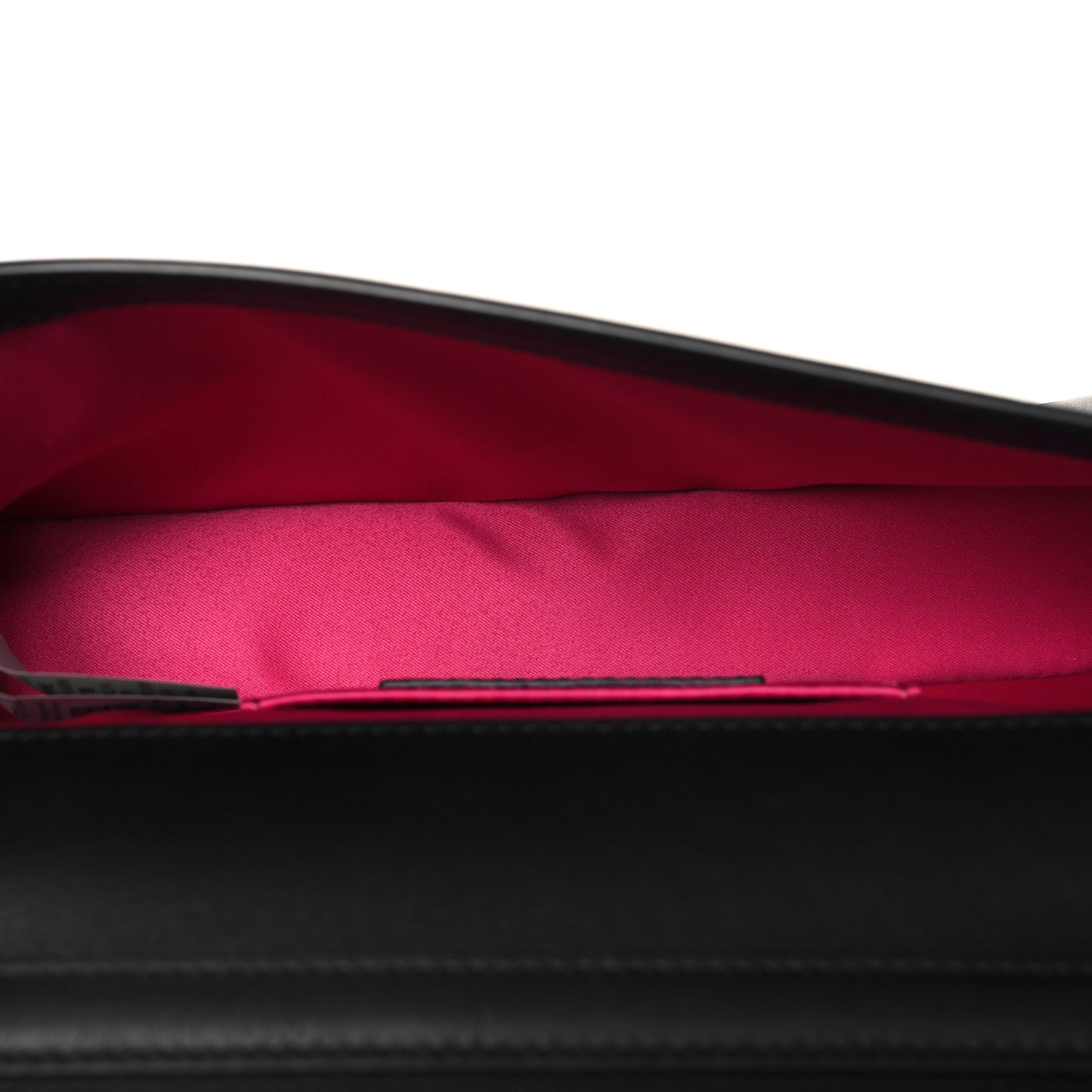 X VERSACE Vitello Seta Fendace Brooch Baguette Black