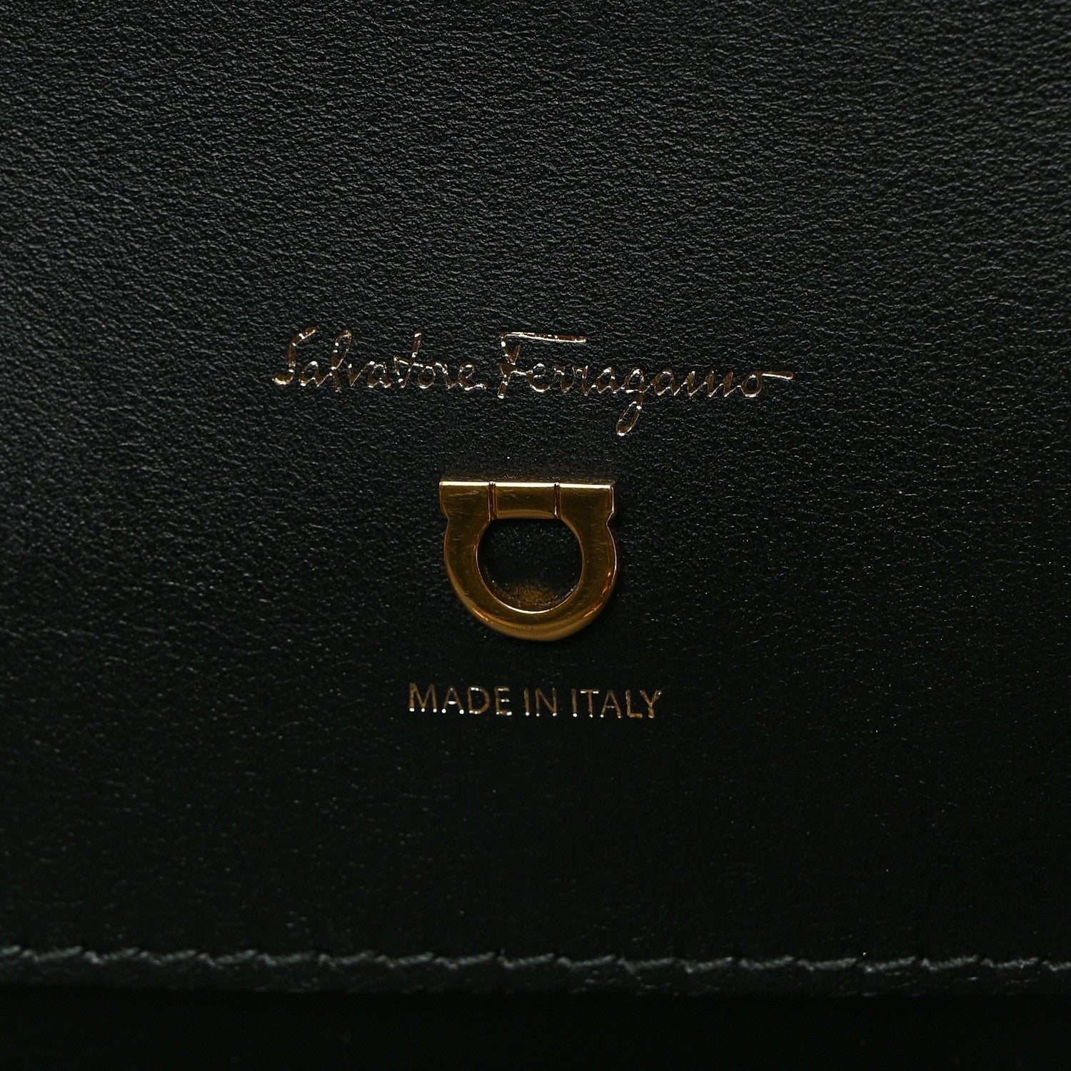 Salvatore Ferragamo Canvas Calfskin Gancini The Studio Bag Black Beige 7 of 11