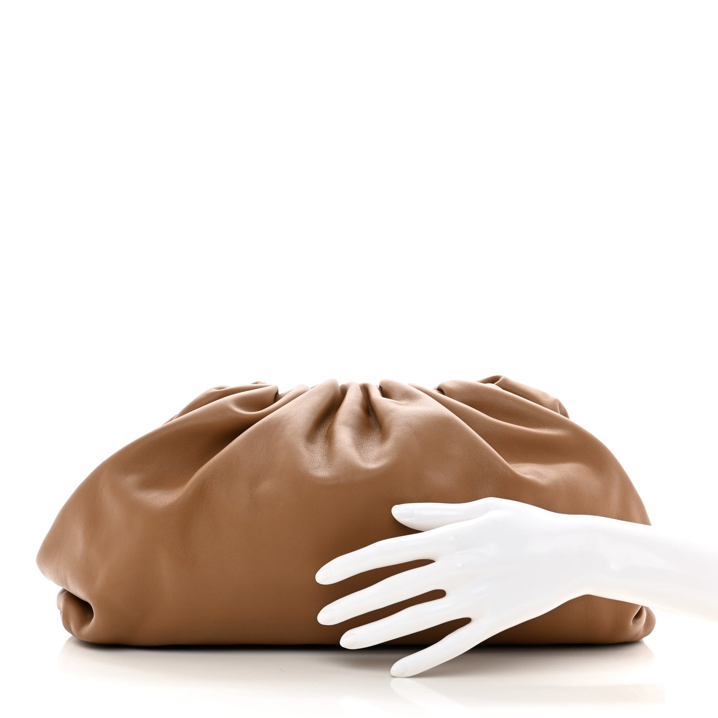 Smooth Butter Calf The Pouch Oversized Clutch Teak