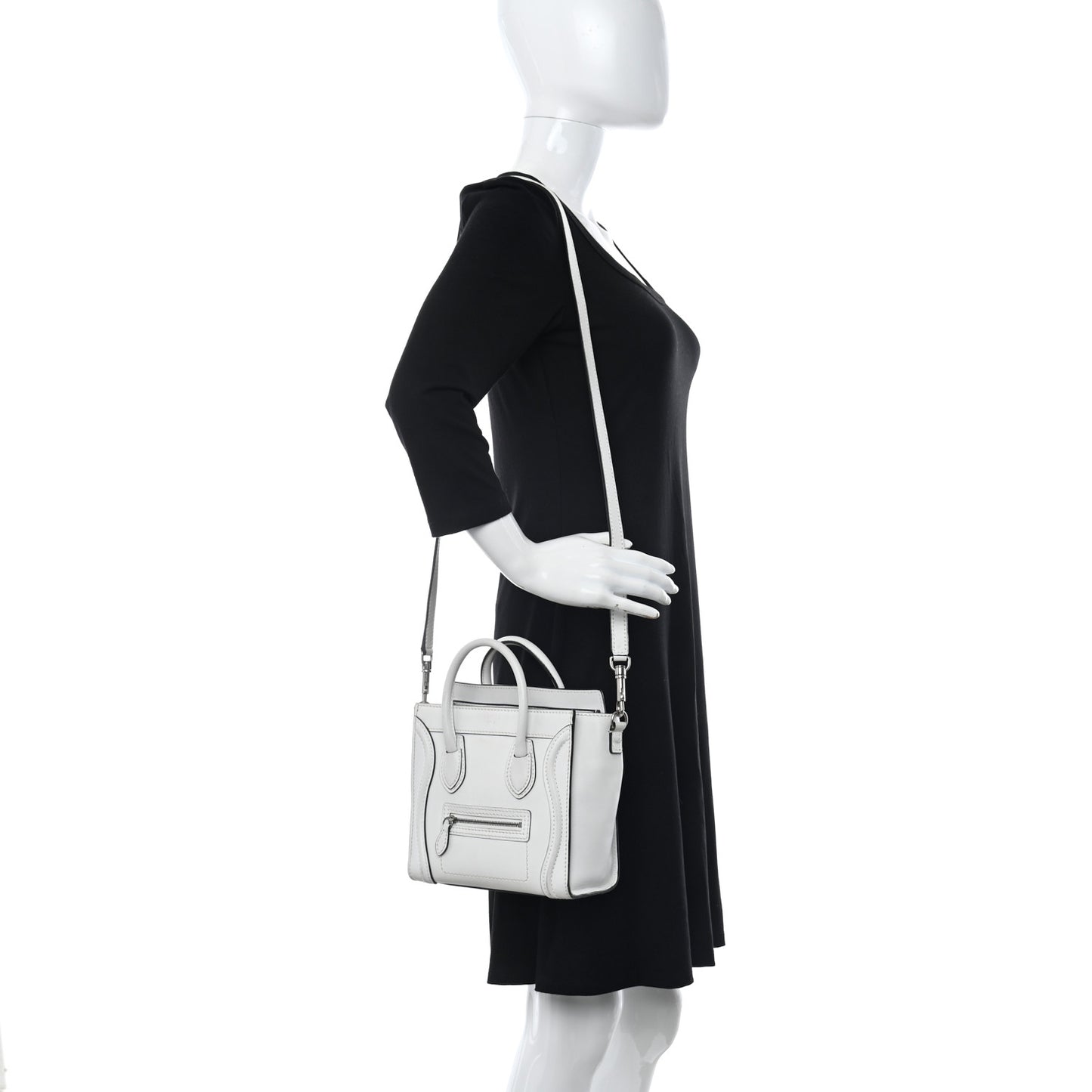 Smooth Calfskin Nano Luggage White