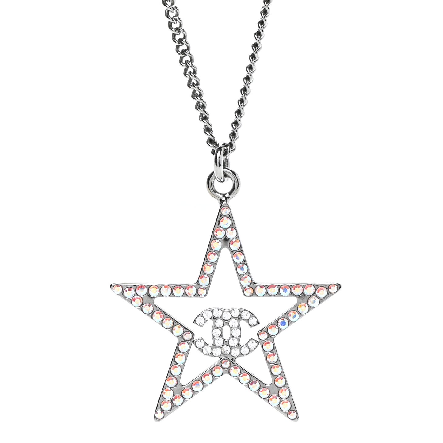Ruthenium Crystal Star CC Necklace