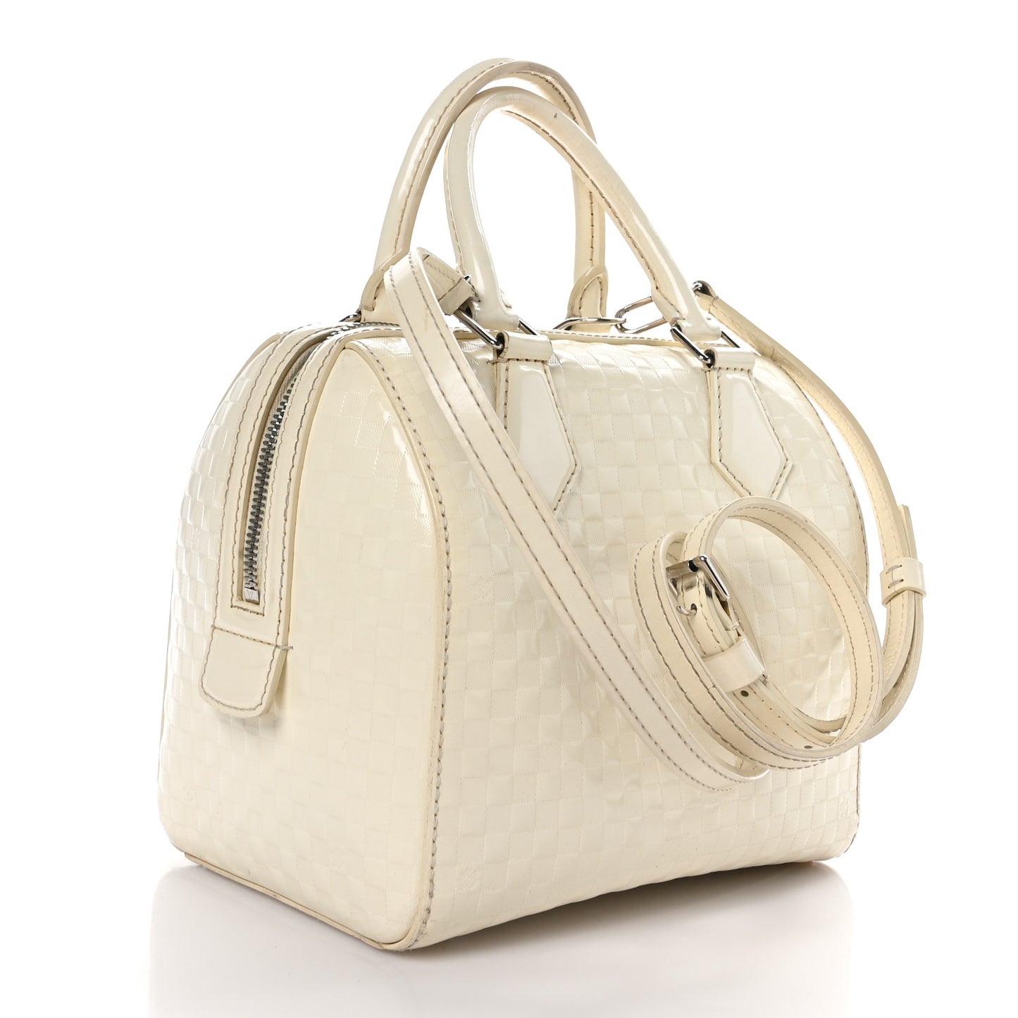 Damier Facette Speedy Cube PM Cream